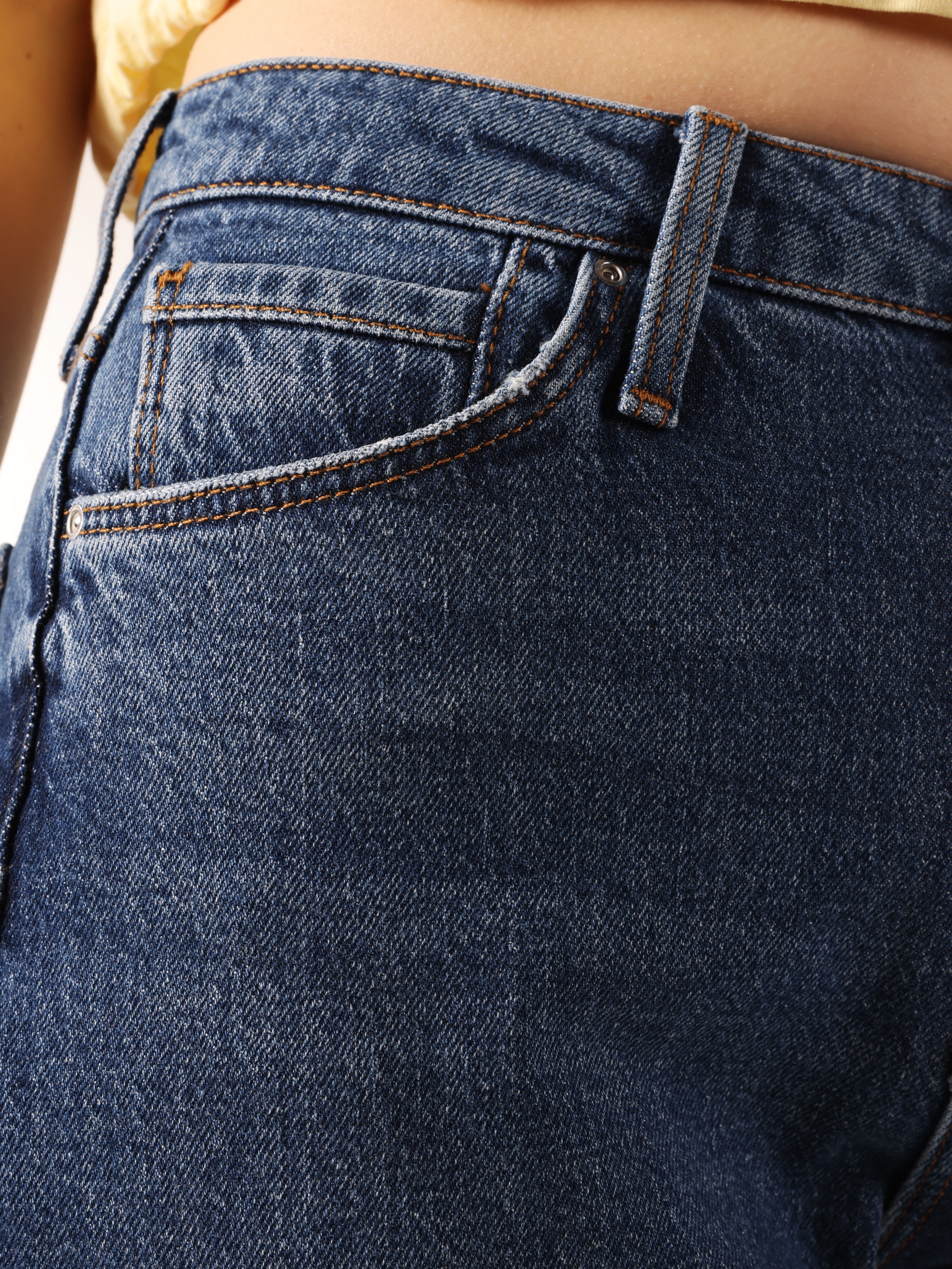 Colins 891 Maya Slim Fit Orta Bel Daralan Paça Mavi Kadın Jean Pantolon. 6