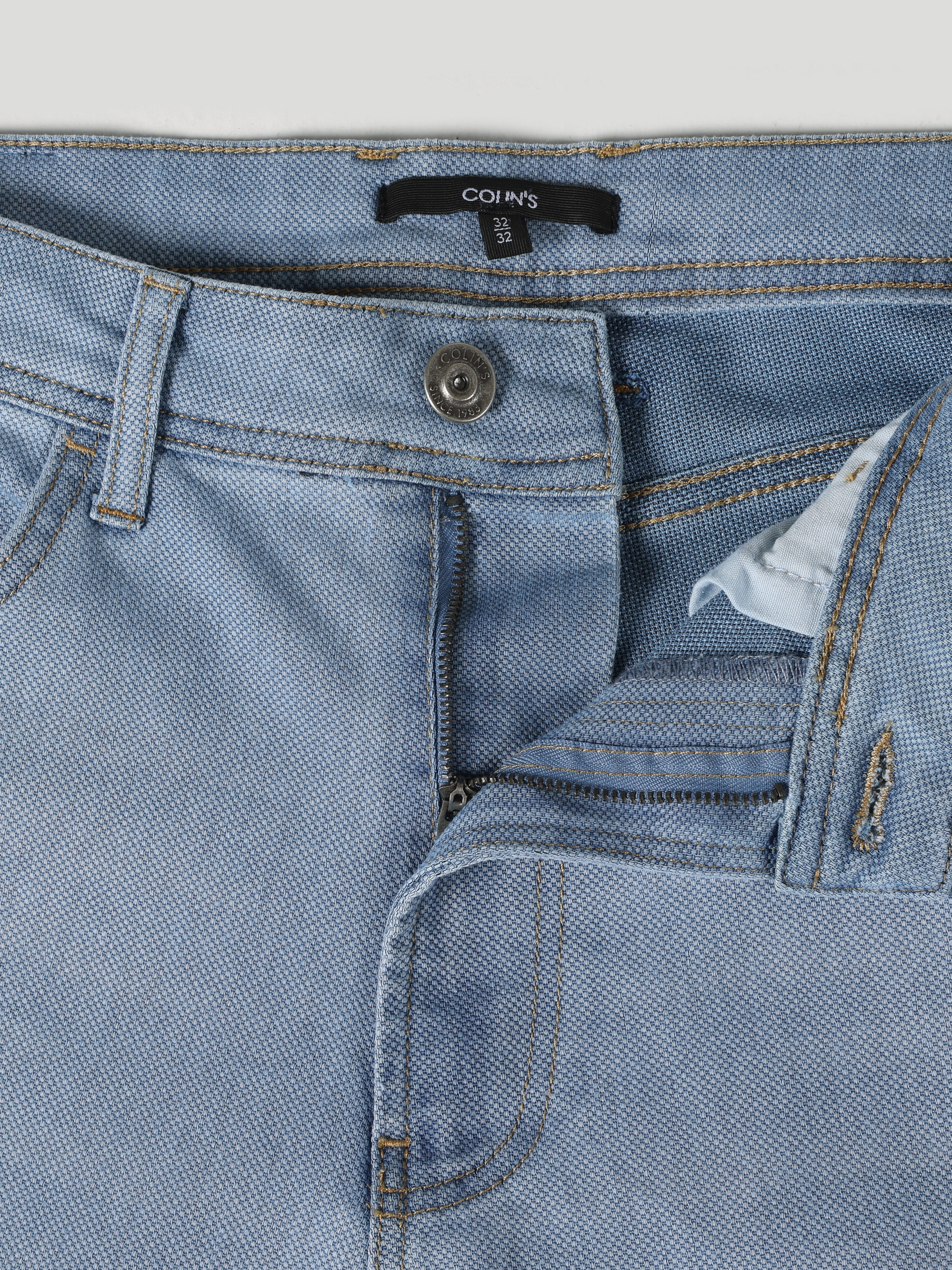 Colins Orta Bel Rahat Kesim Düz Paça Mavi Erkek Jean Pantolon. 6