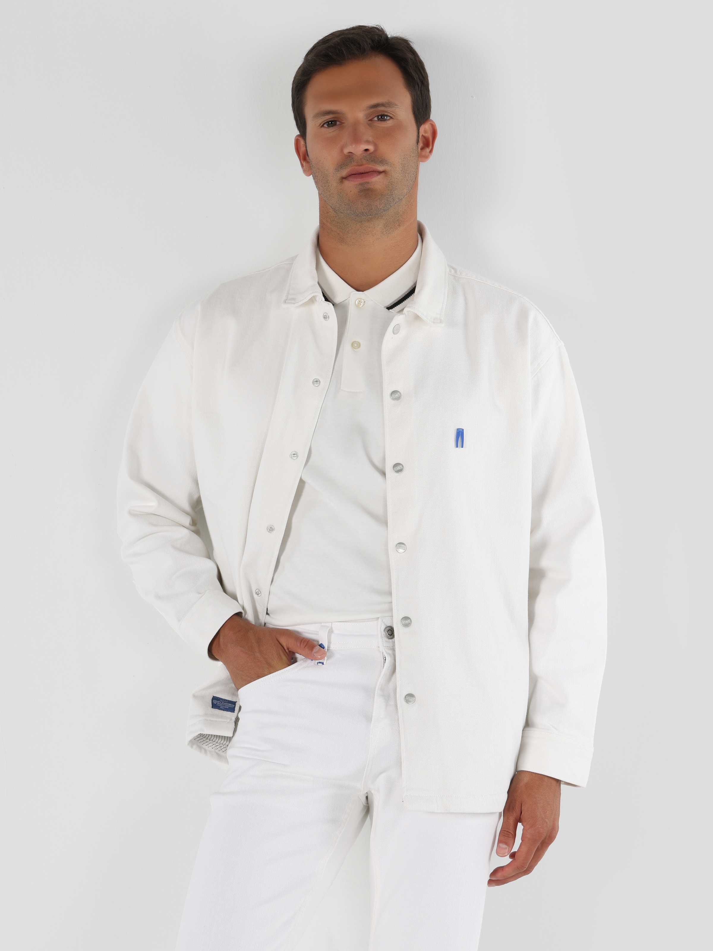 061 Jasper Regular Fit Gömlek Natural Beyaz Erkek Ceket Cl1064458