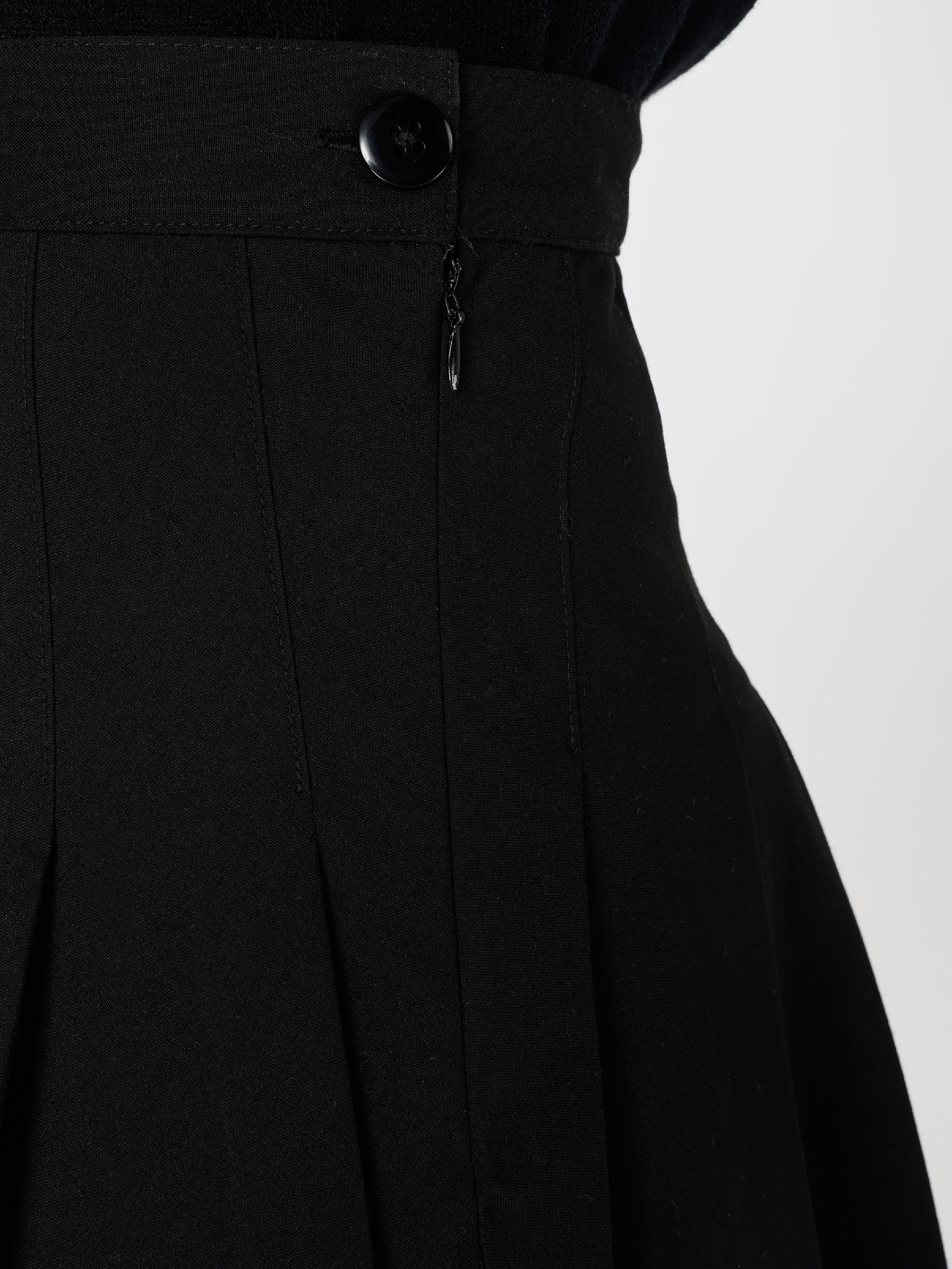 Regular Fit Pileli Mini Siyah Kadın Etek Cl1065010