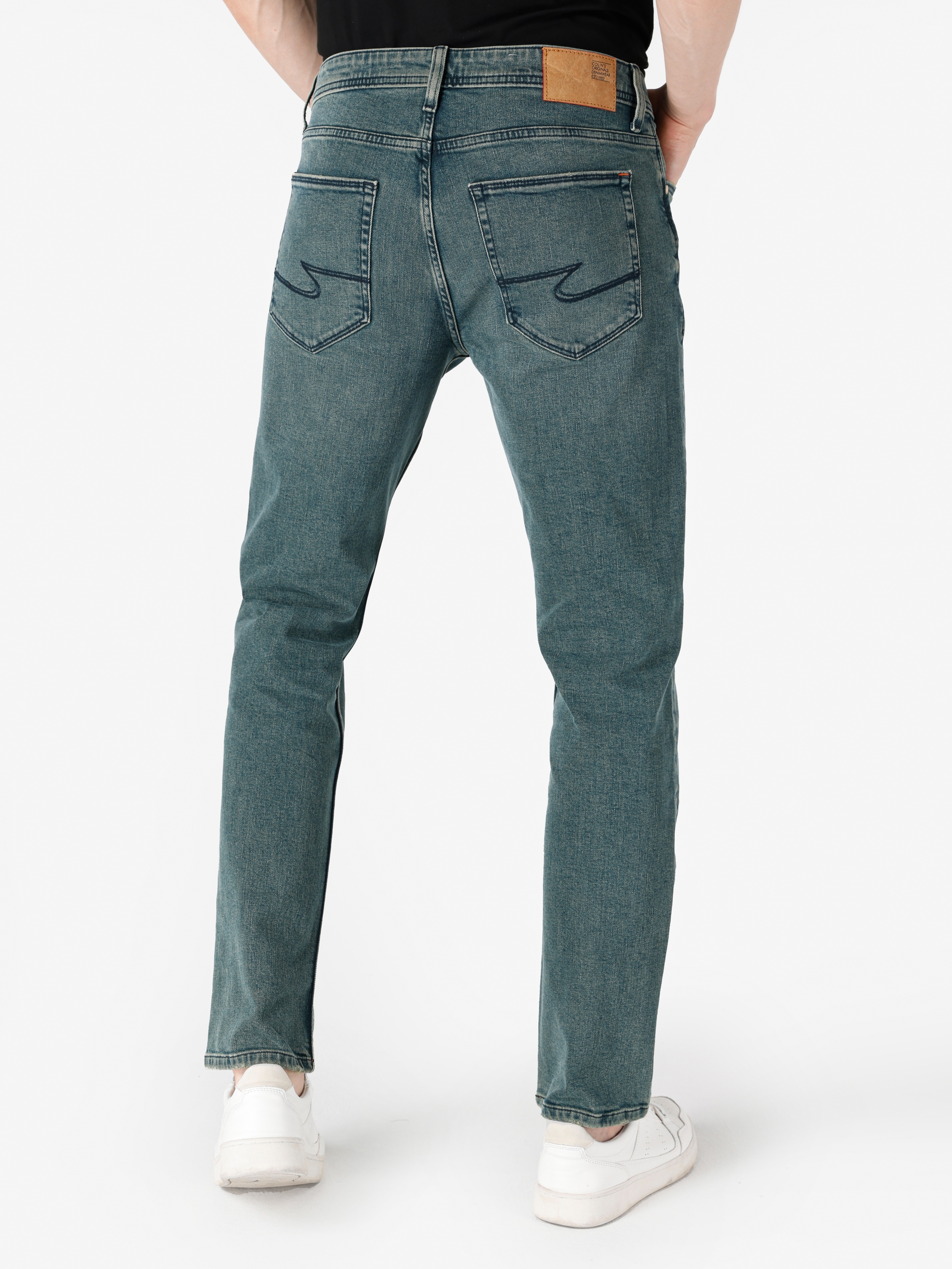 045 David Regular Fit Normal Bel Düz Paça Yeşil Erkek Pantolon