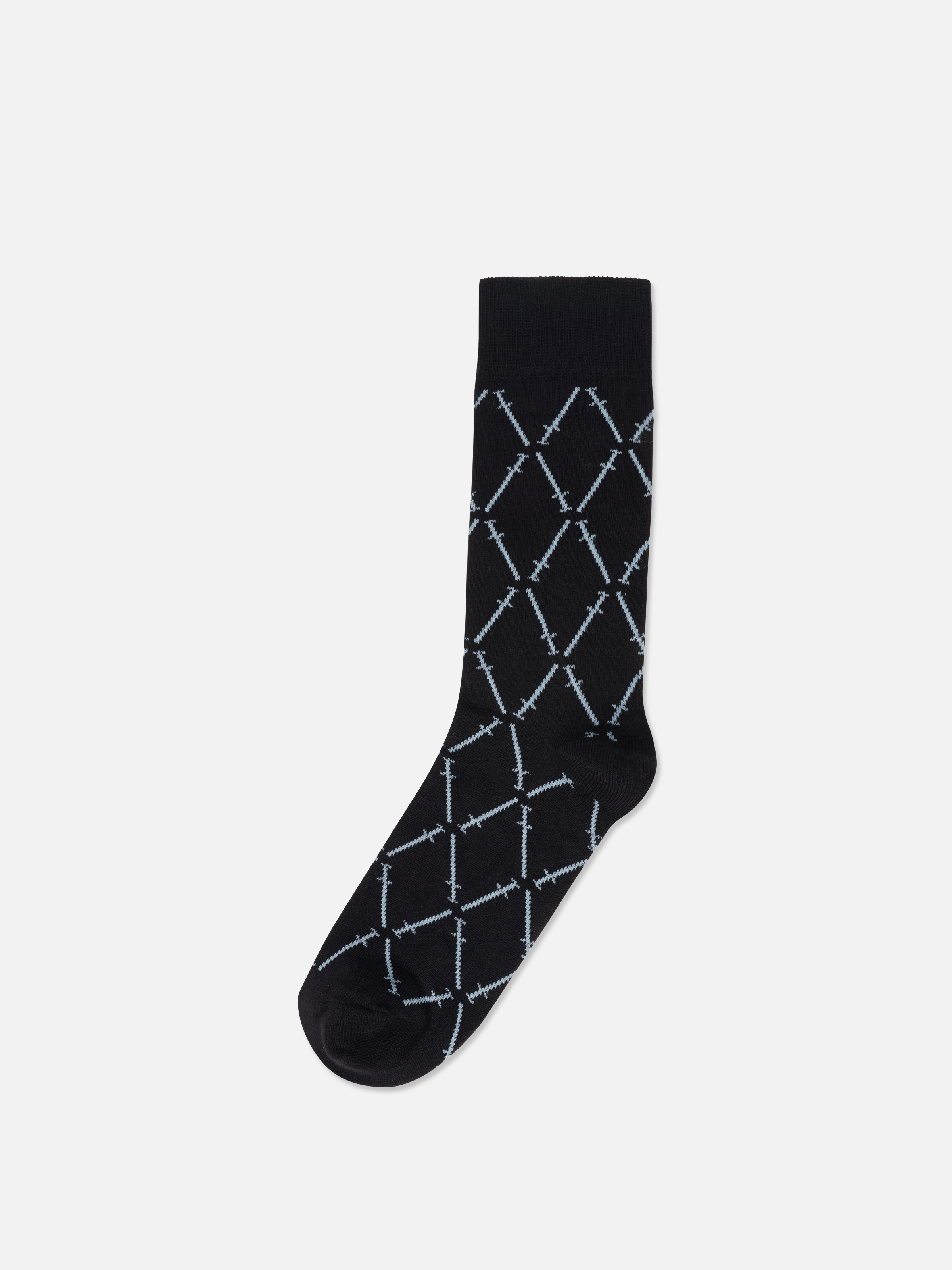 Çizgili Siyah Erkek Çorap Cl1066057