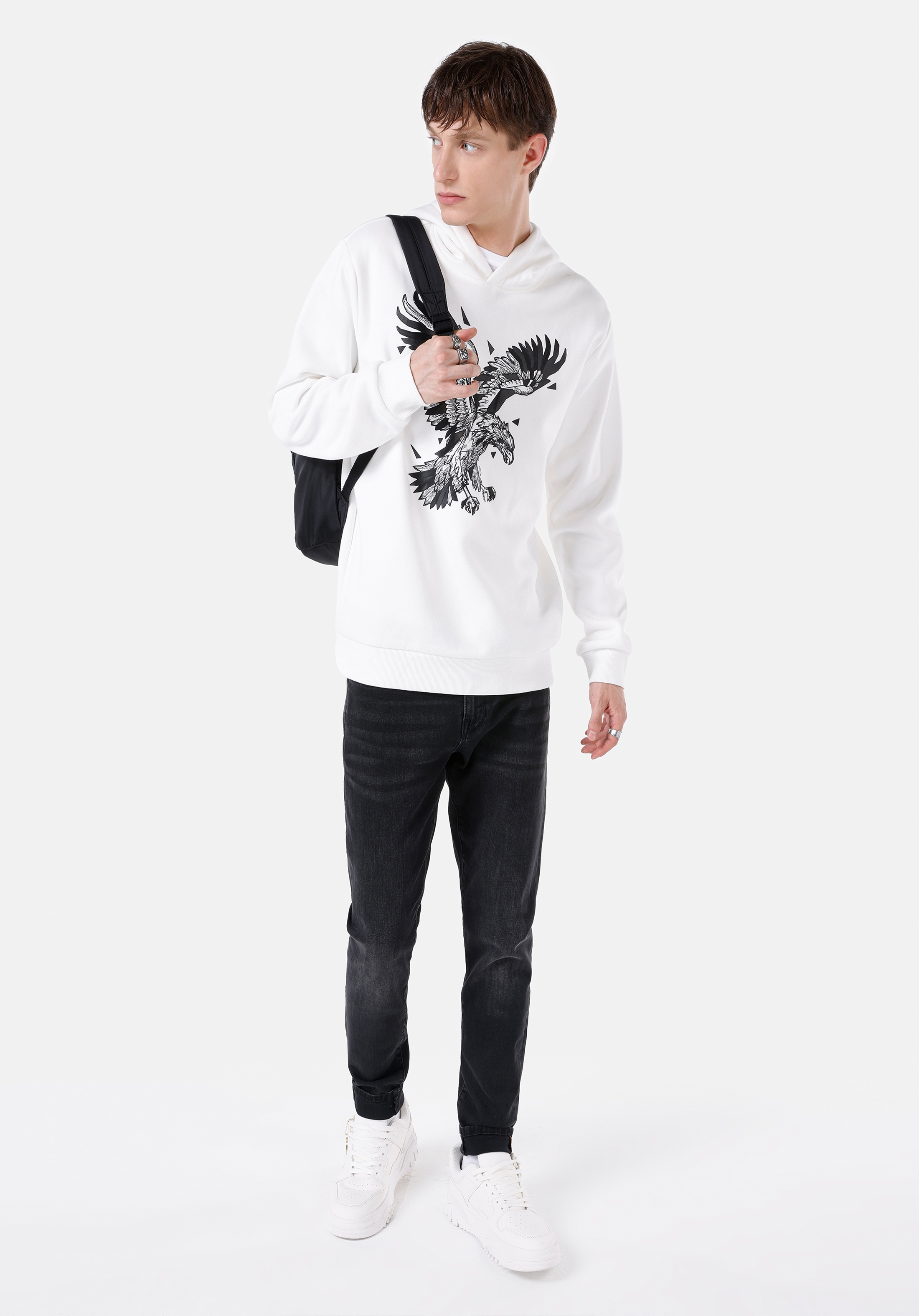 Regular Fit   Erkek Beyaz Sweatshirt Cl1067471