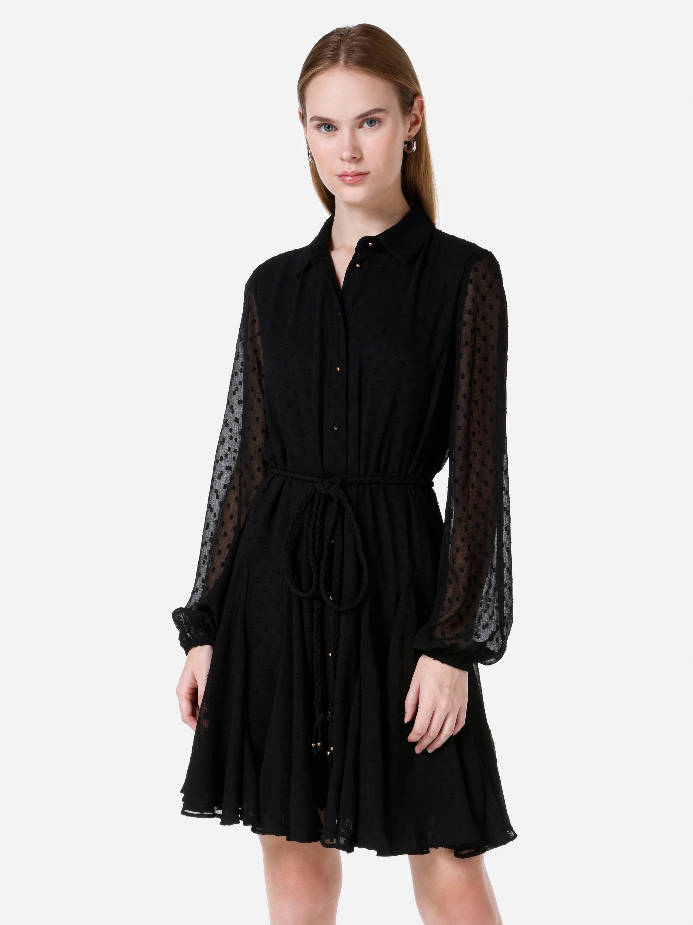 Regular Fit Siyah Kadın Elbise Cl1067331