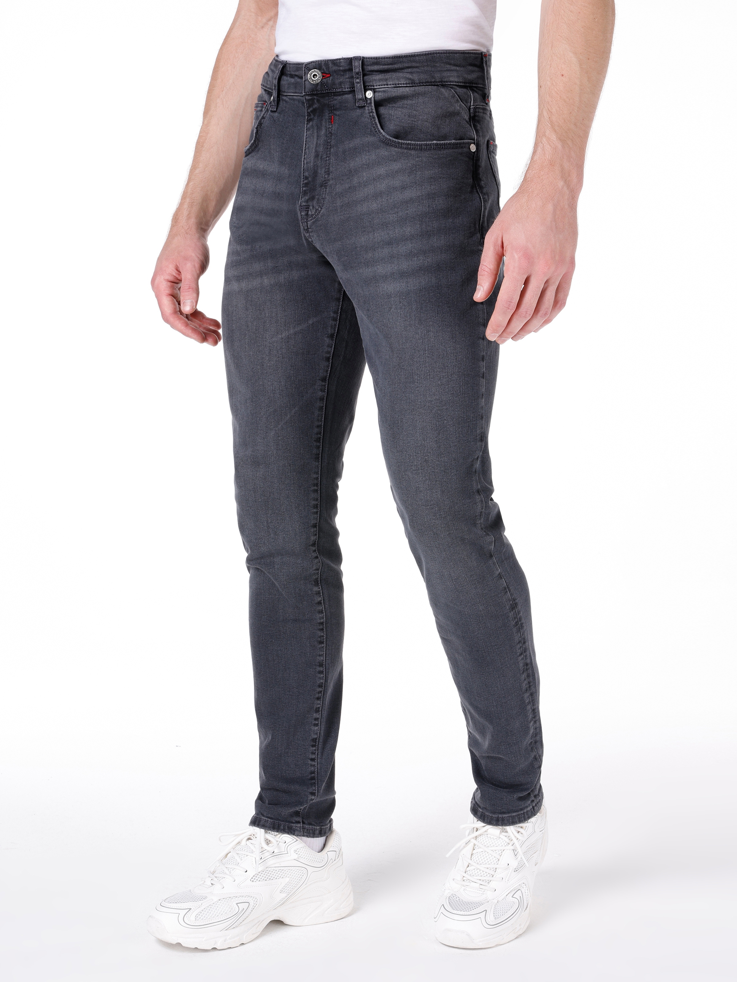 Slim Fit Düşük Bel Dar Paça Siyah Erkek Pantolon Cl1067196