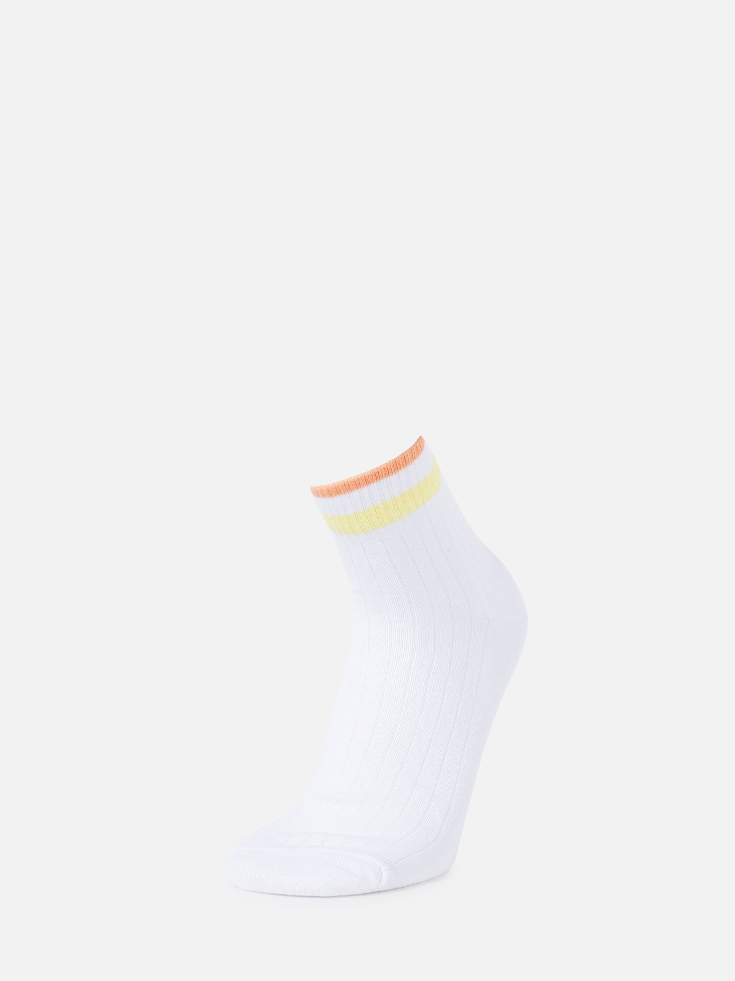 Çizgili Beyaz Kadın Çorap