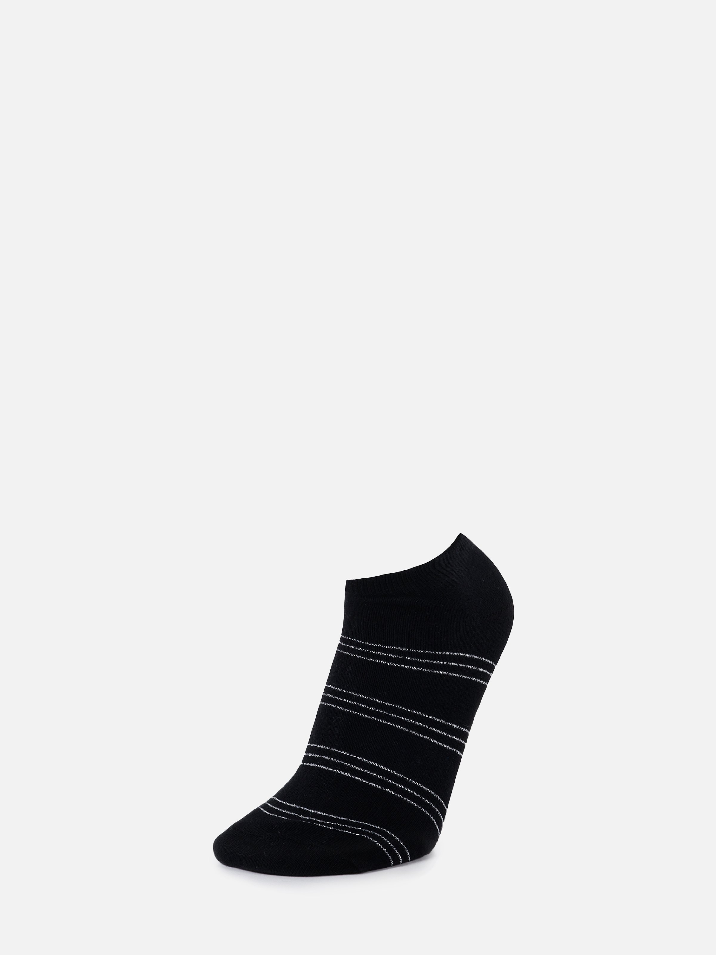Çizgili Siyah Kadın Çorap