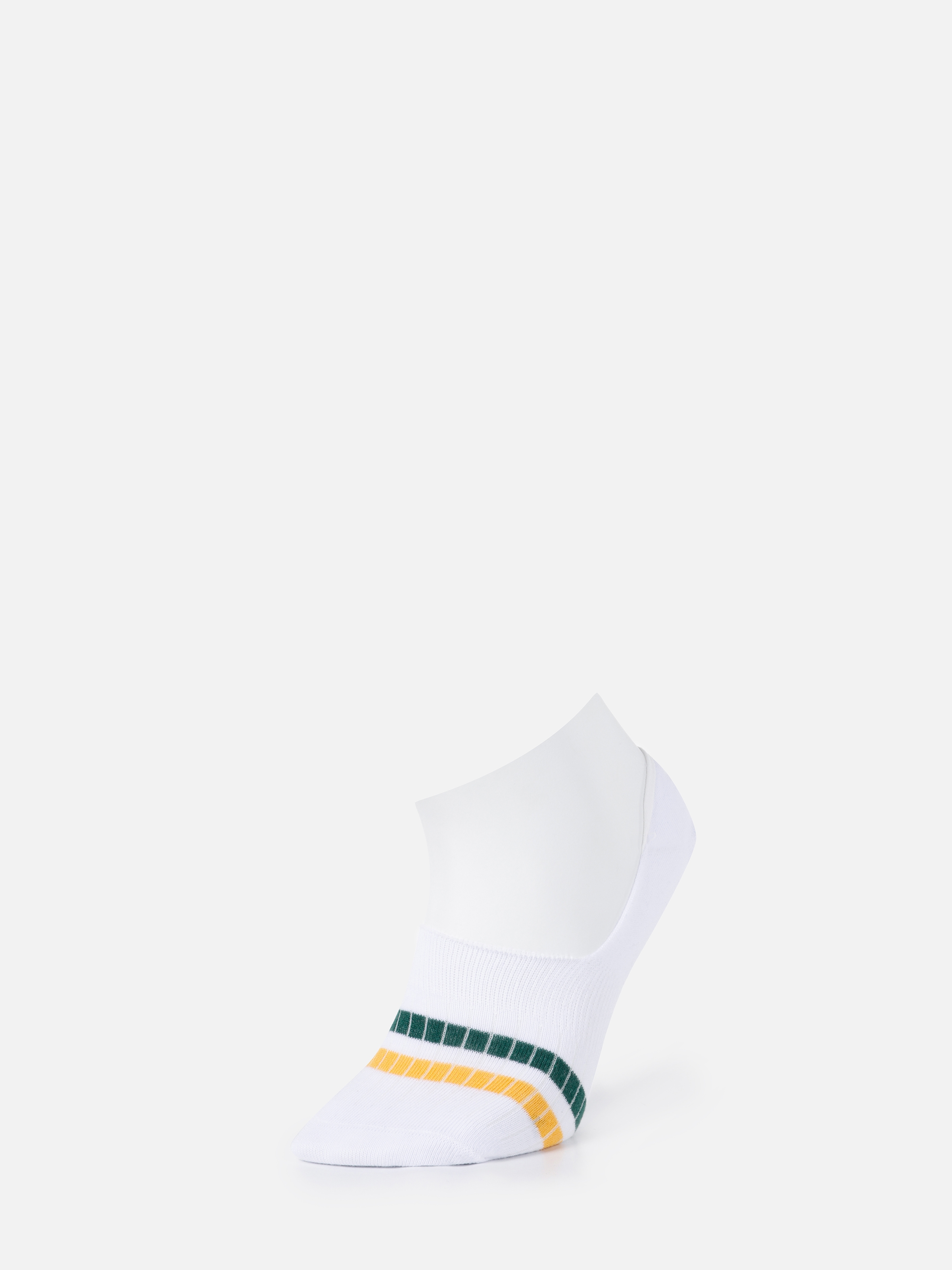 Çizgili Beyaz Erkek Çorap Cl1069331