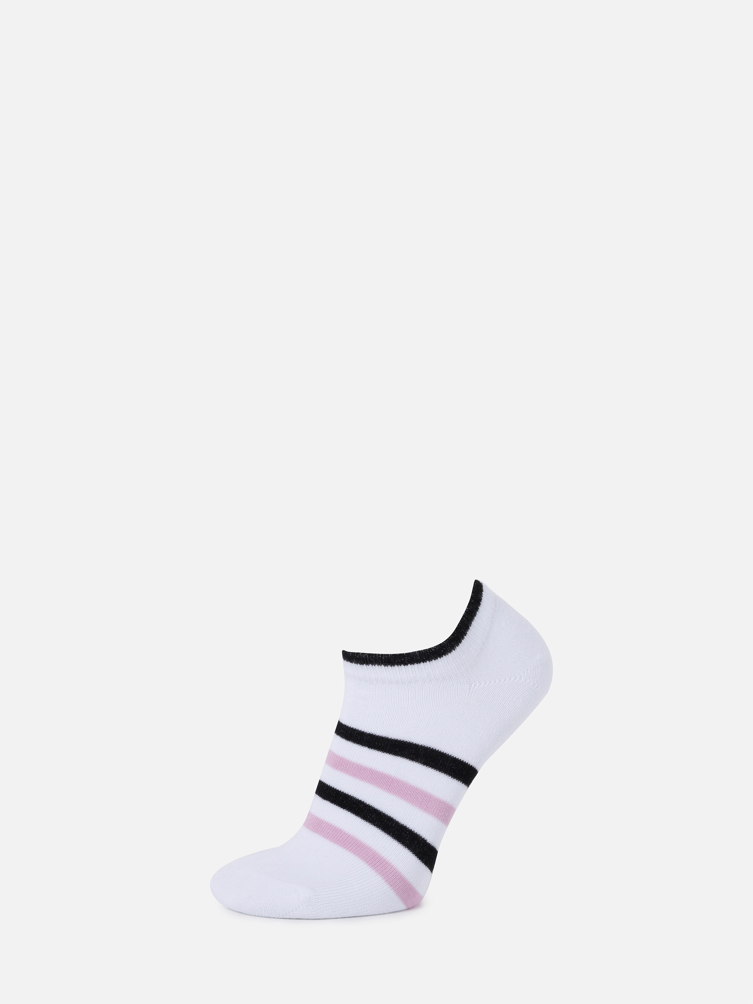 Çizgili Beyaz Kadın Çorap Cl1069285