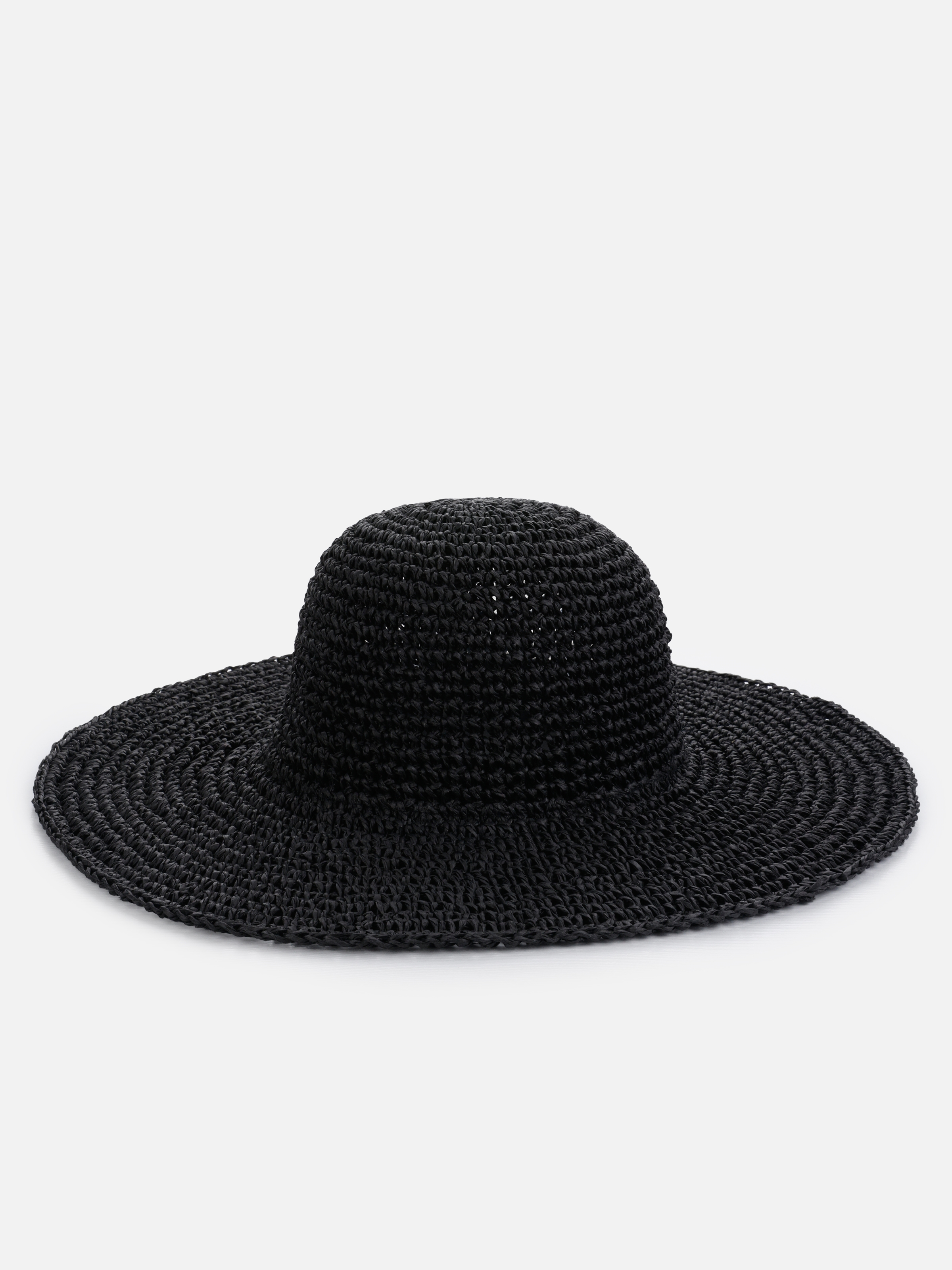 Siyah Kadın Hasır Şapka