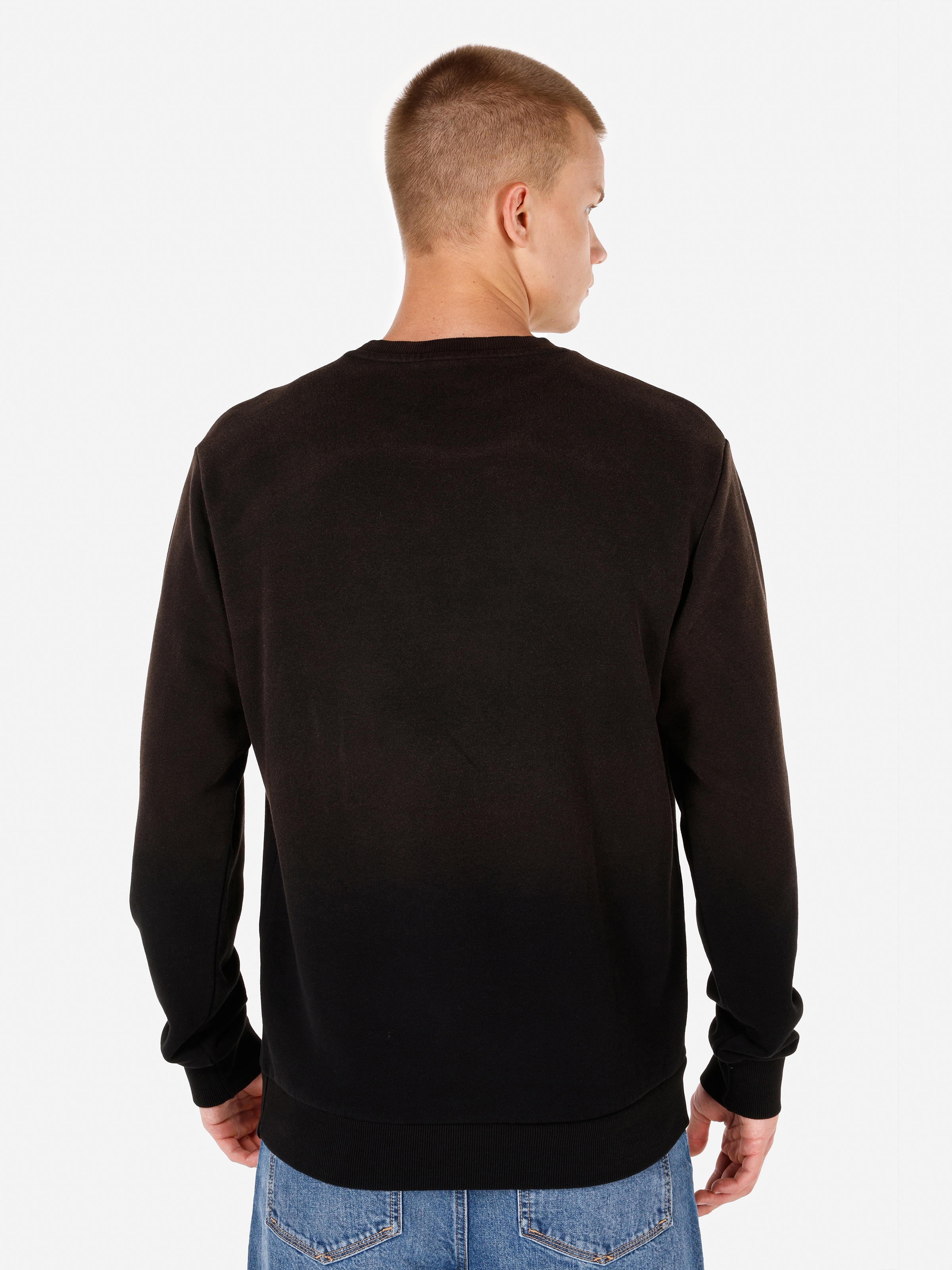 Normal Kesim Bisiklet Yaka Yazı Baskılı Antrasit Erkek Sweatshirt Cl1070030