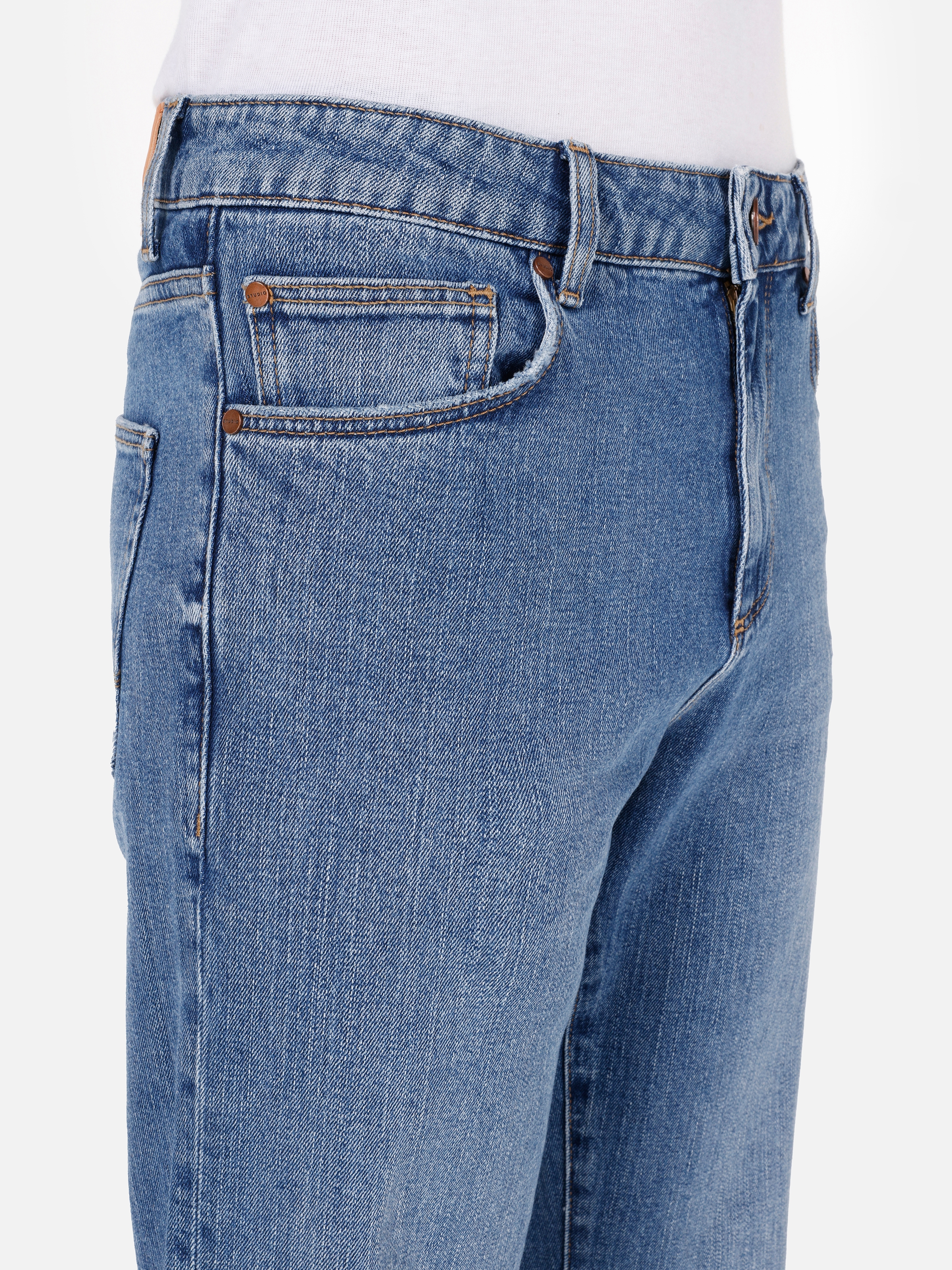 094 Noah Bootcut Orta Bel Boru Paça Mavi Jean Erkek Pantolon Cl1070604