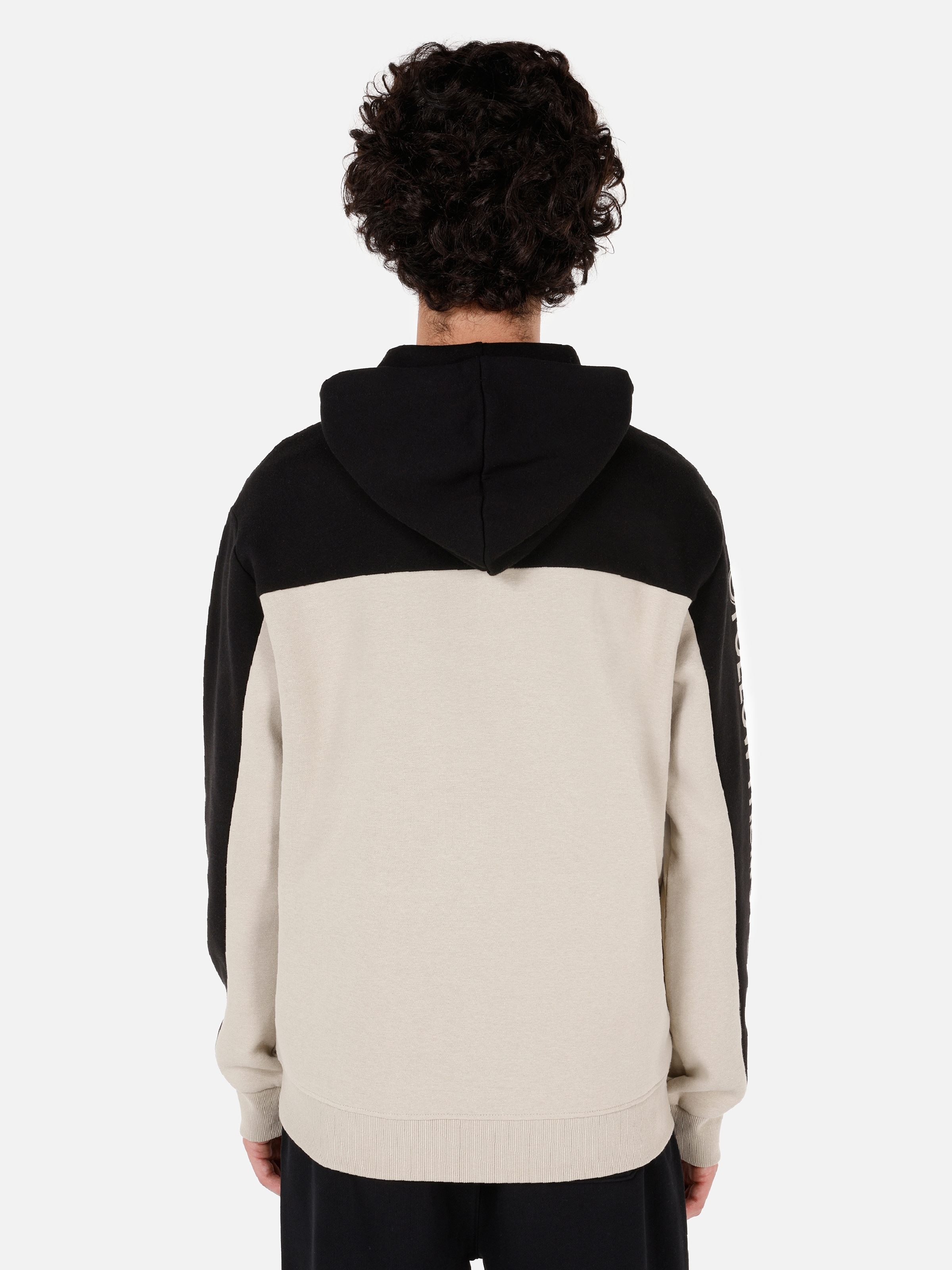 Normal Kesim Kapüşonlu Baskılı Siyah Erkek Sweatshirt Cl1070813