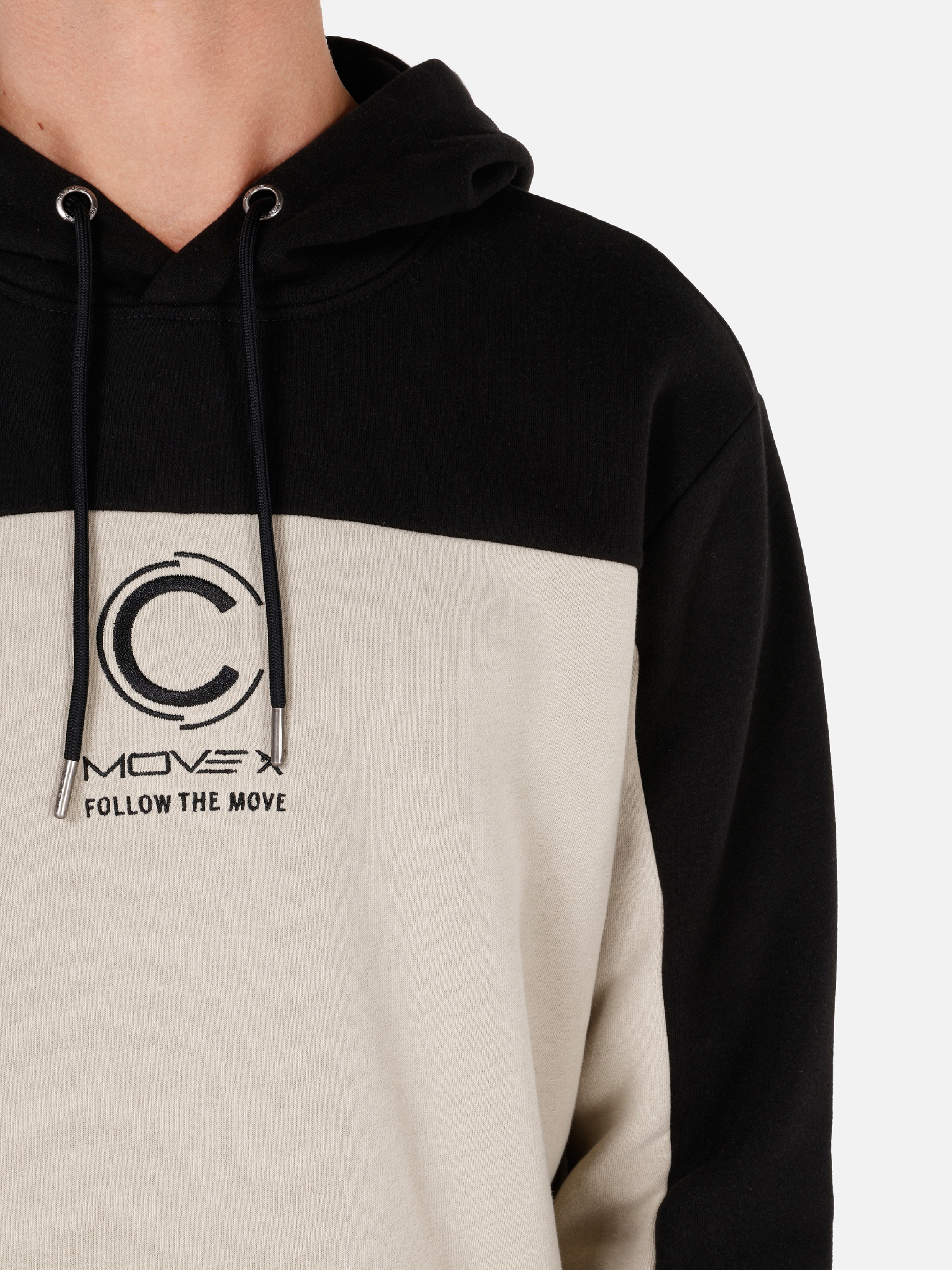 Normal Kesim Kapüşonlu Baskılı Siyah Erkek Sweatshirt Cl1070813