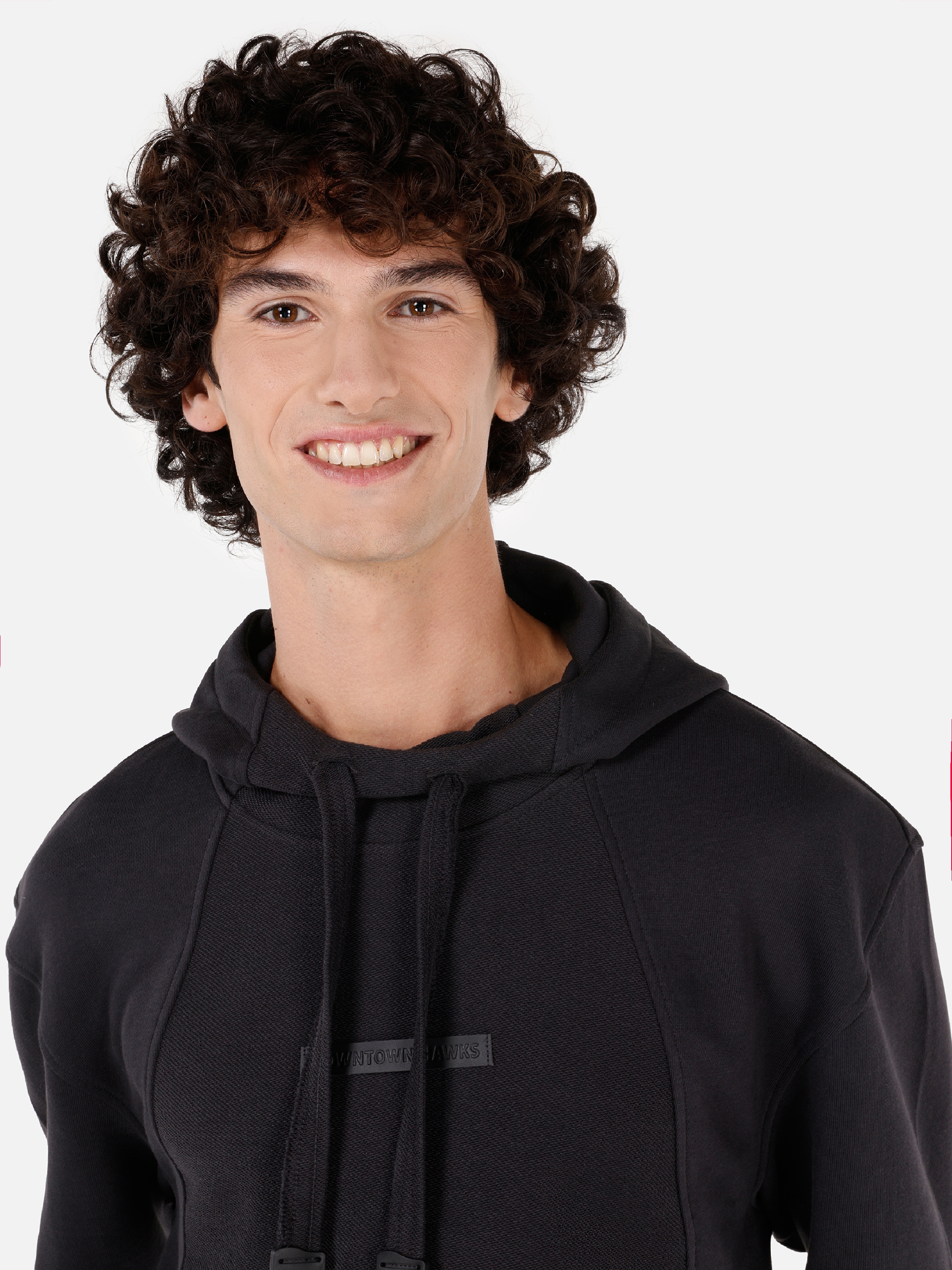 Normal Kesim Kapüşonlu Siyah Erkek Sweatshirt Cl1070977