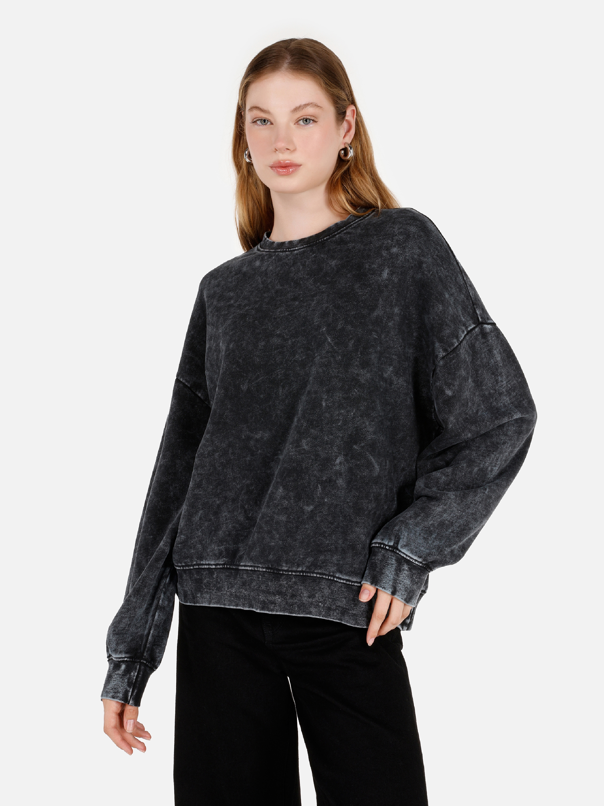 Antrasit Kadın Sweatshirt