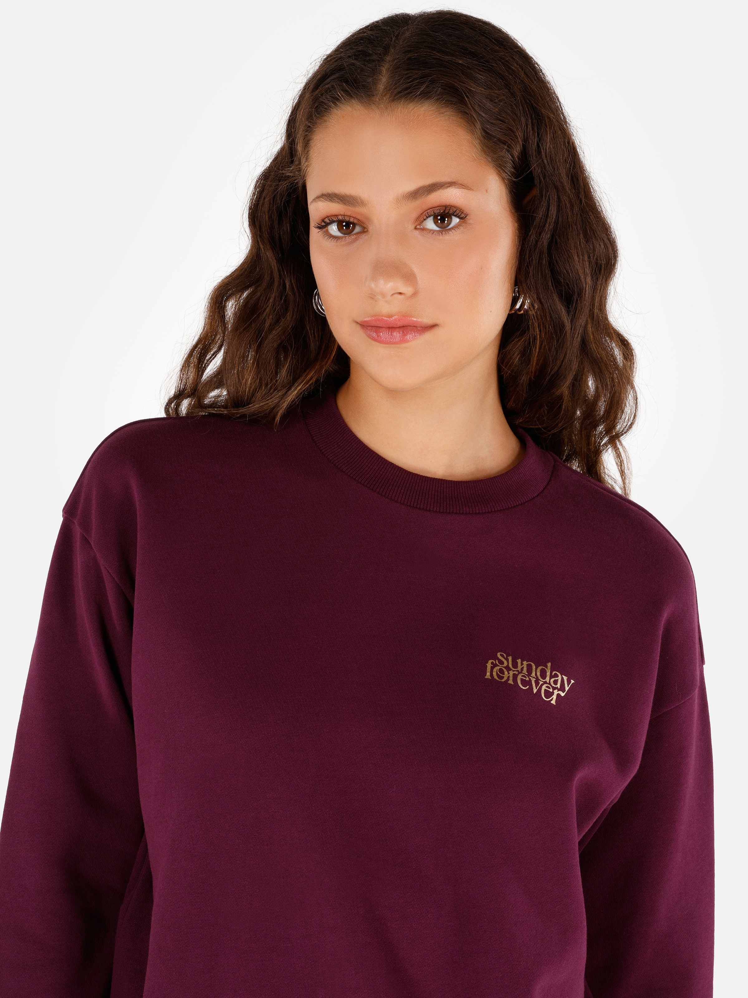 Mor Kadın Sweatshirt