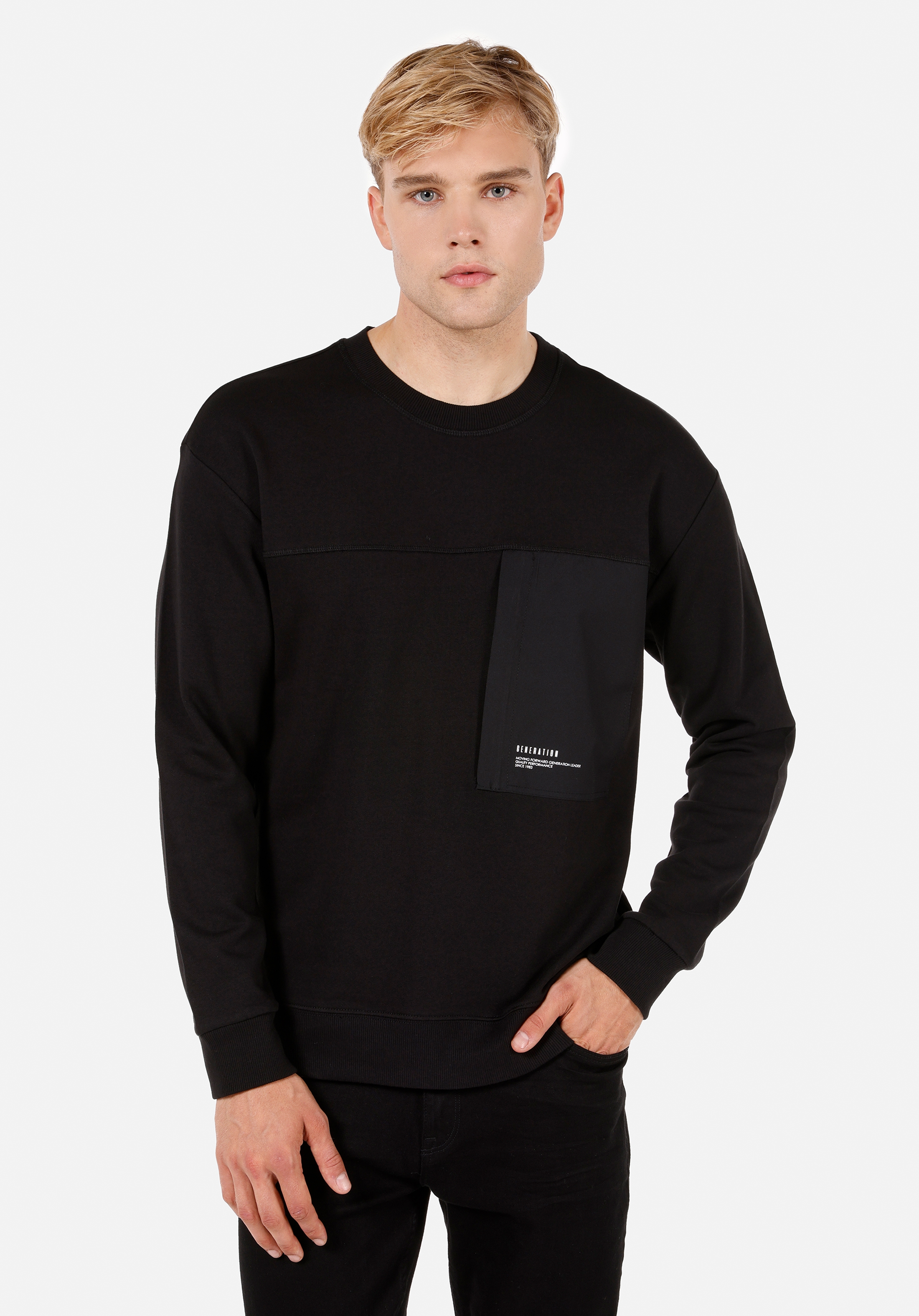 Siyah Erkek Sweatshirt