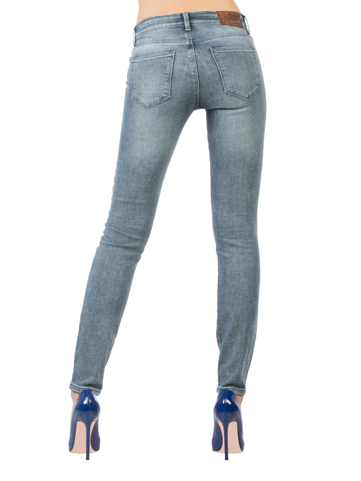 758 Sally Yüksek Bel Dar Paça Super Slim Fit Mavi Kadın Jean Pantolon Cl1014659
