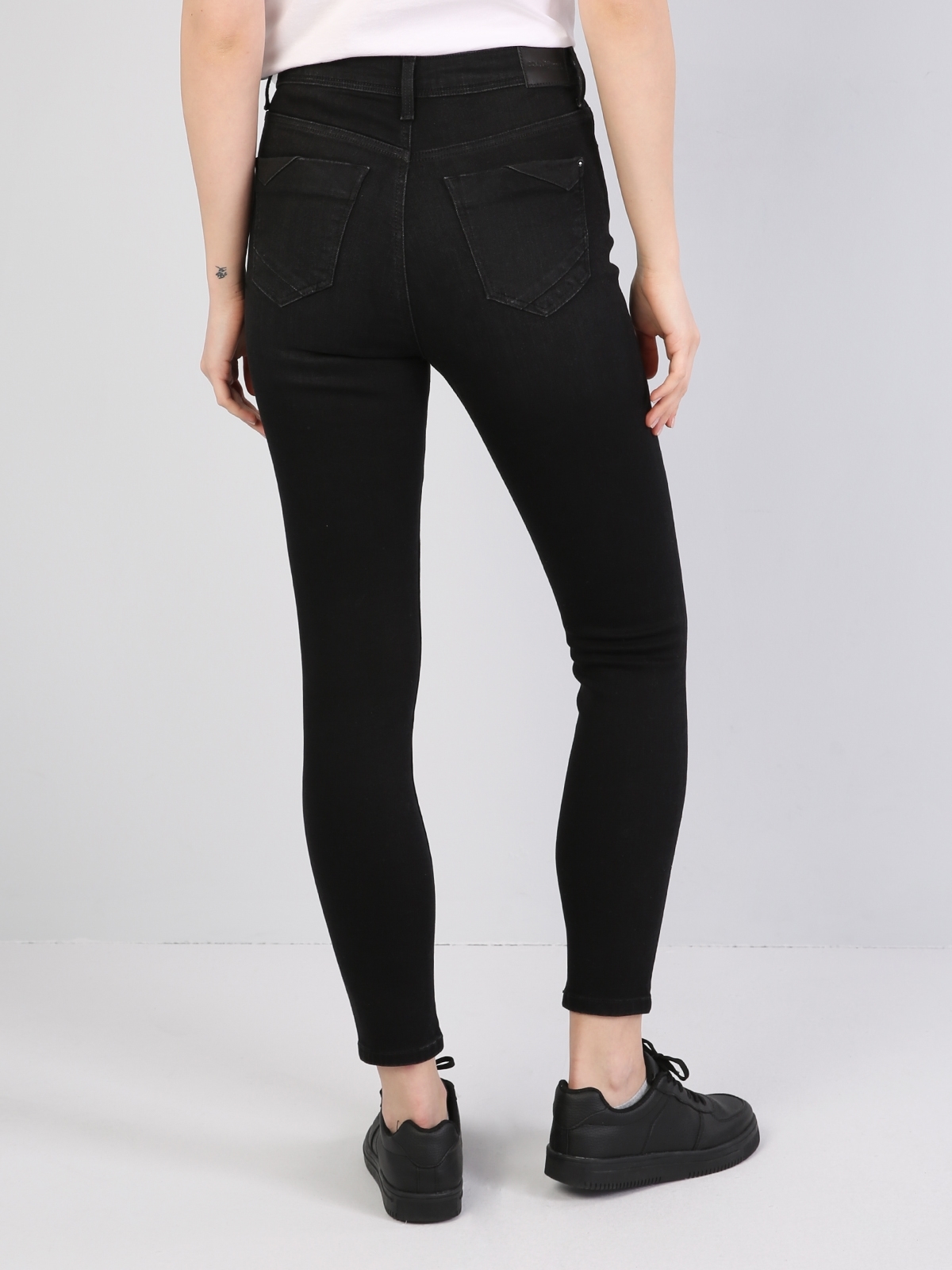 760 Dıana Orta Bel Dar Paça Super Slim Fit Siyah Kadın Jean Pantolon