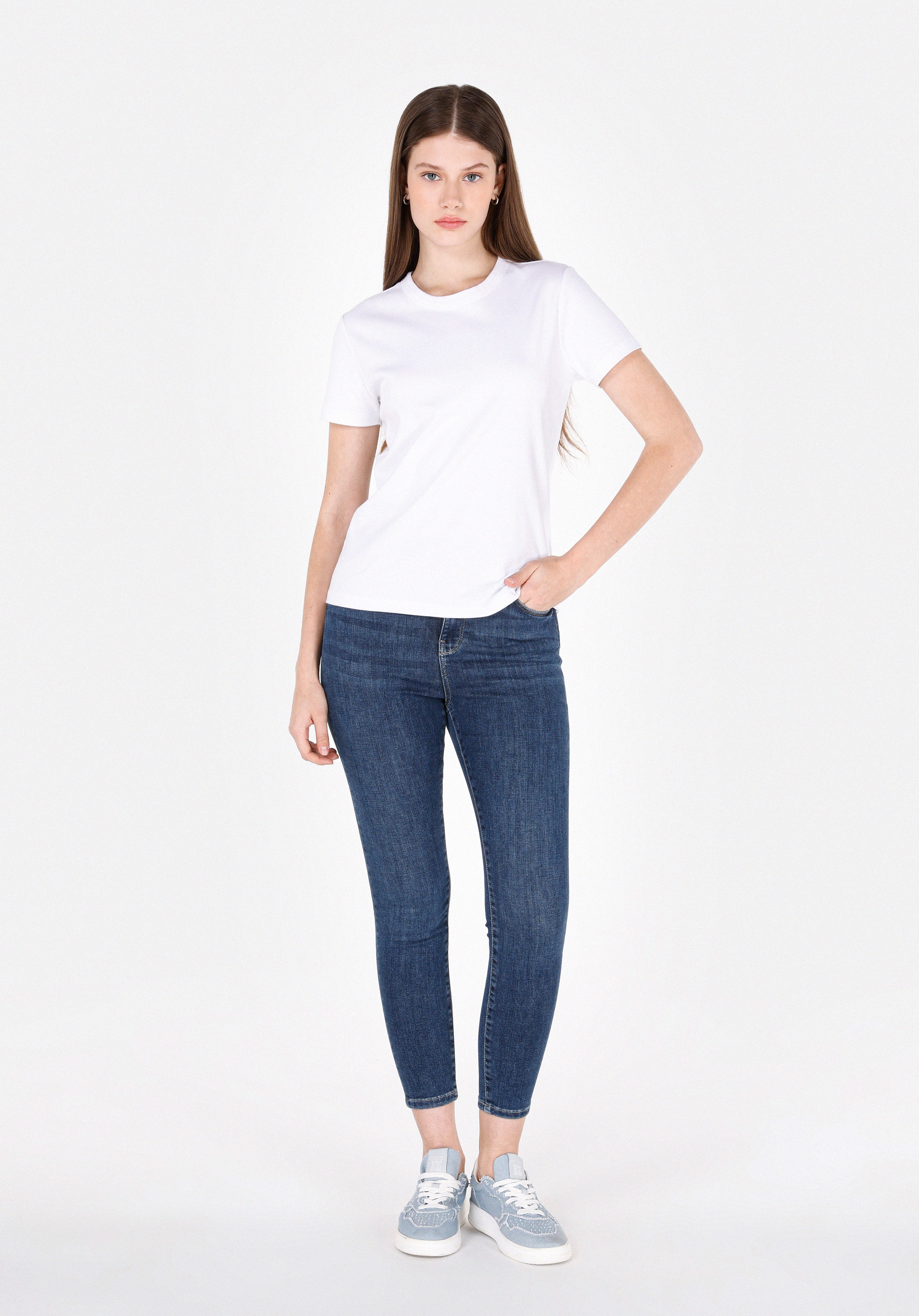 760 Dıana Skinny Fit   Kadın Mavi Jean Pantolon Cl1072452