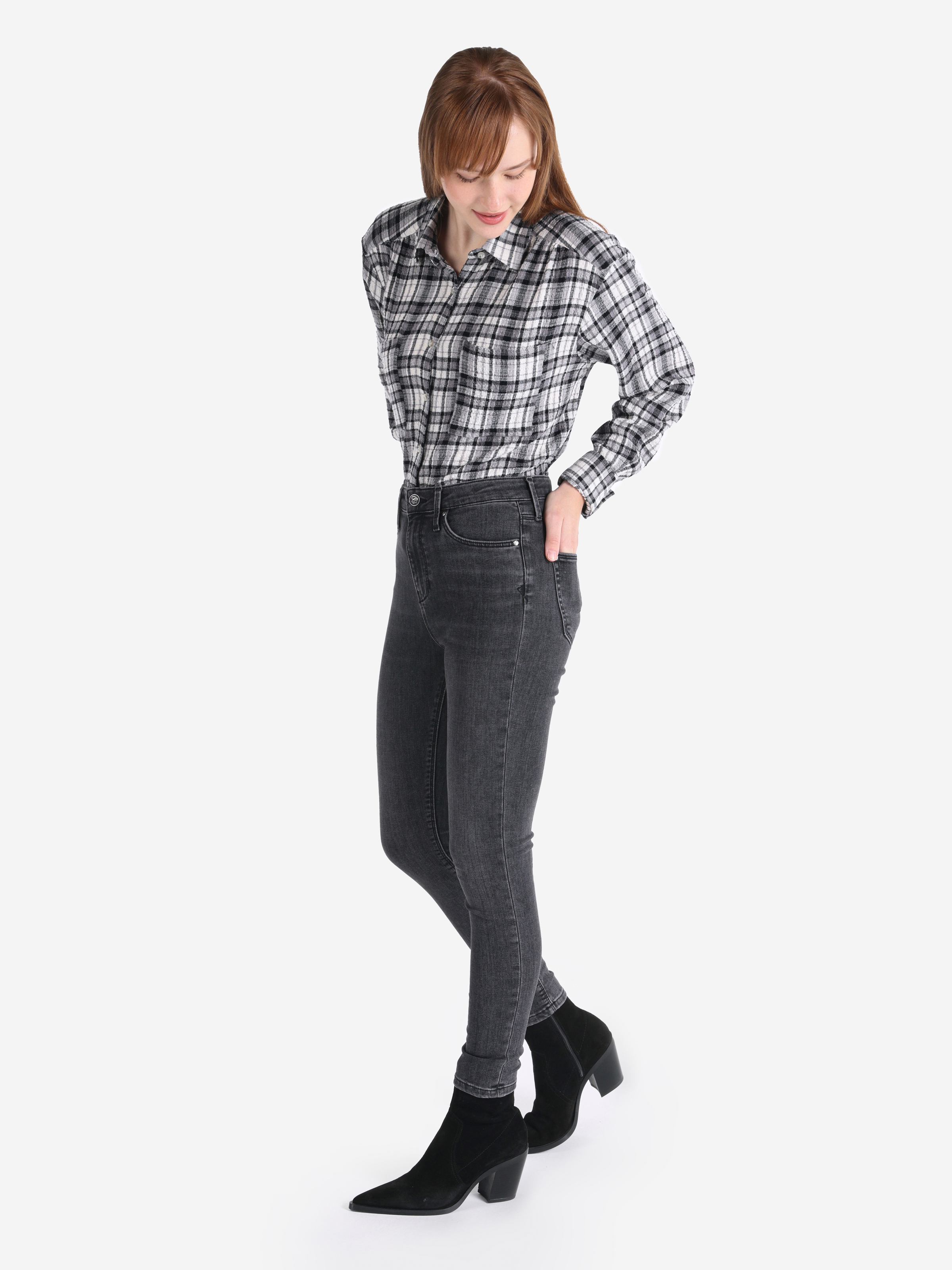 760 Diana Slim Fit Yüksek Bel Dar Paça Kadın Jean Pantolon CL1065327
