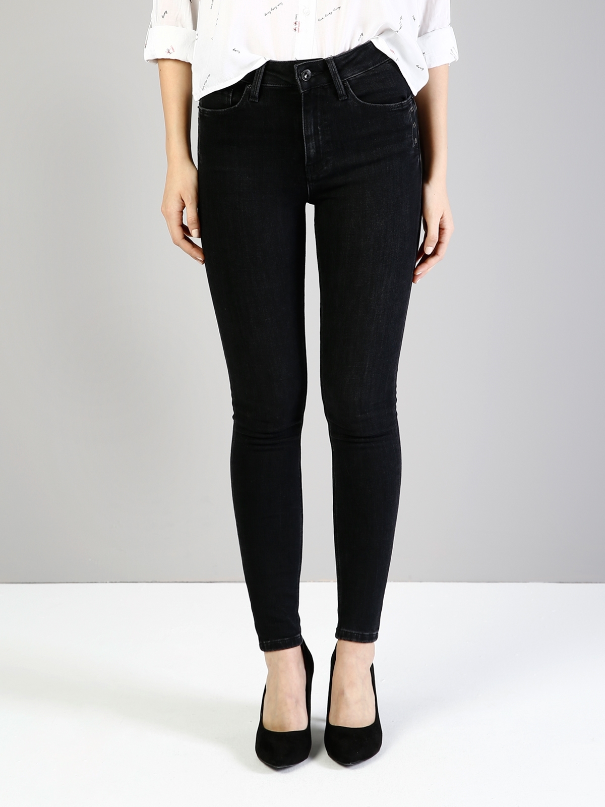 760 Dıana Super Slim Fit Yüksek Bel Skinny Leg Kadın Siyah Jean Pantolon