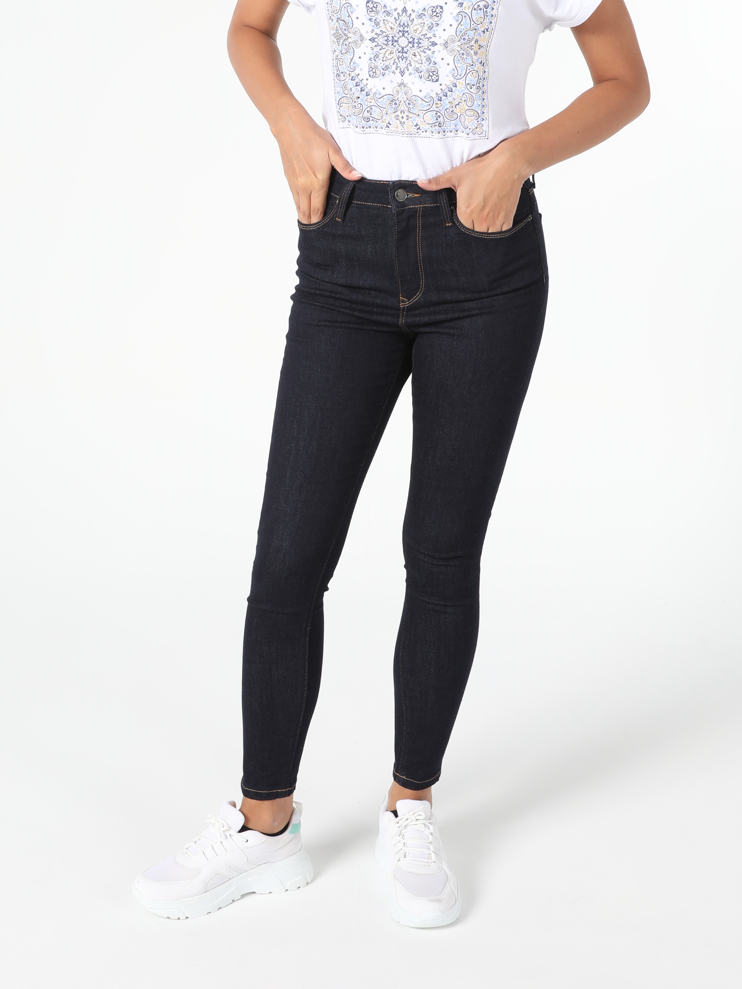 760 Dıana Yüksek Bel Dar Paça Super Slim Fit Jean Kadın Jean Pantolon Cl1056041