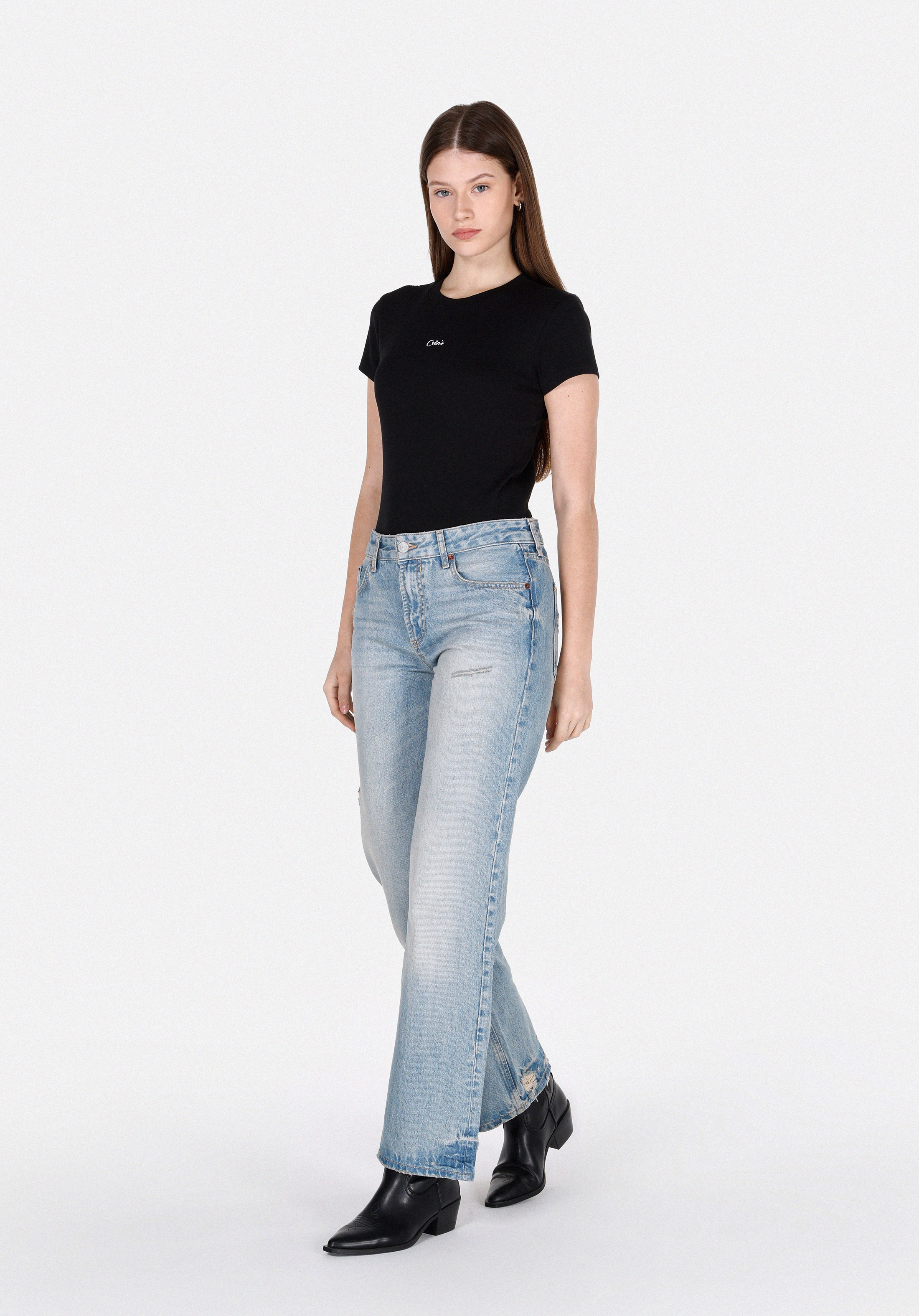 880 Elısa Straight Fit   Kadın Mavi Jean Pantolon Cl1074523