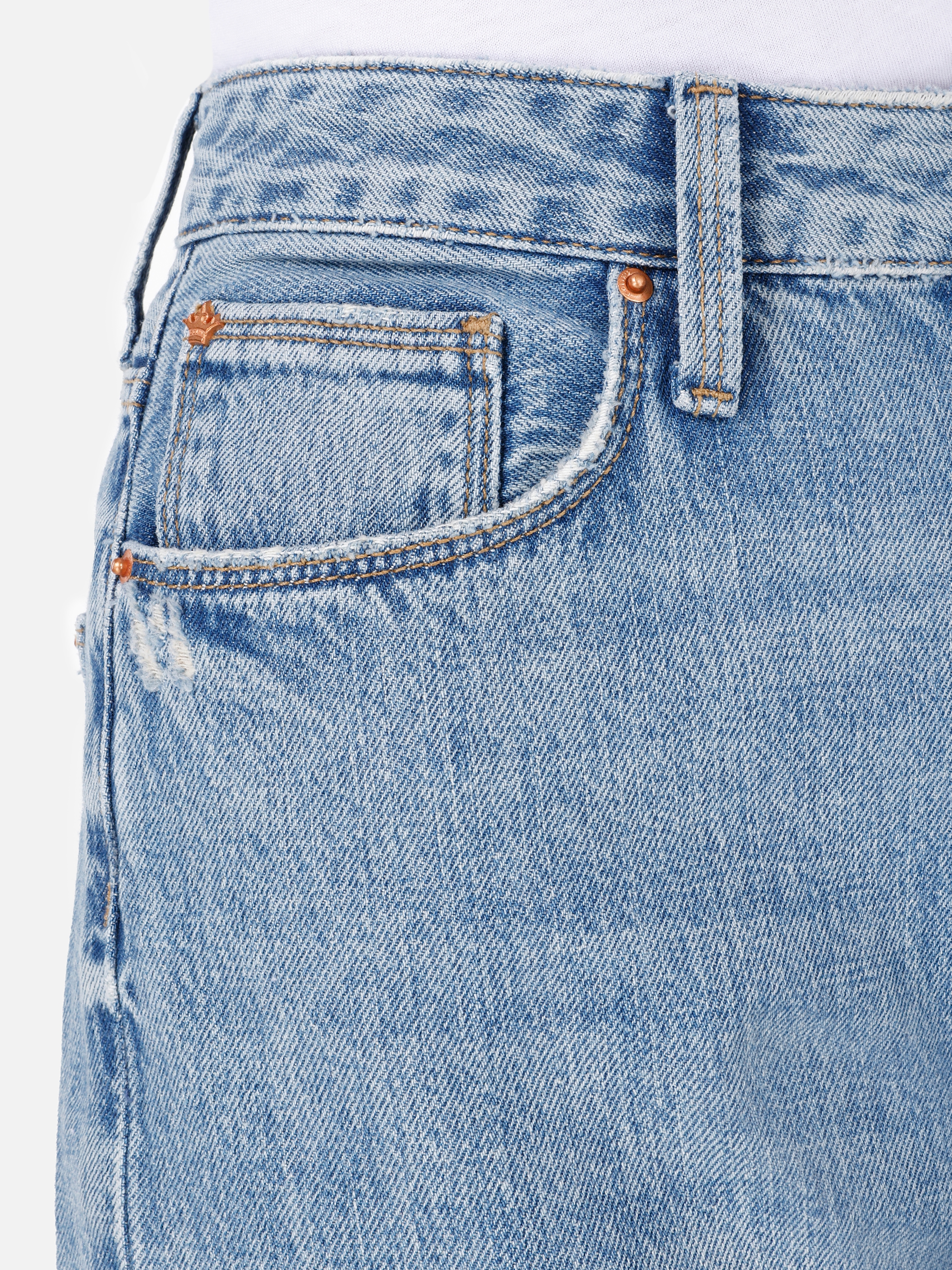 900 Laris Normal Kesim Yüksek Bel Geniş Paça Mavi Kadın Pantolon