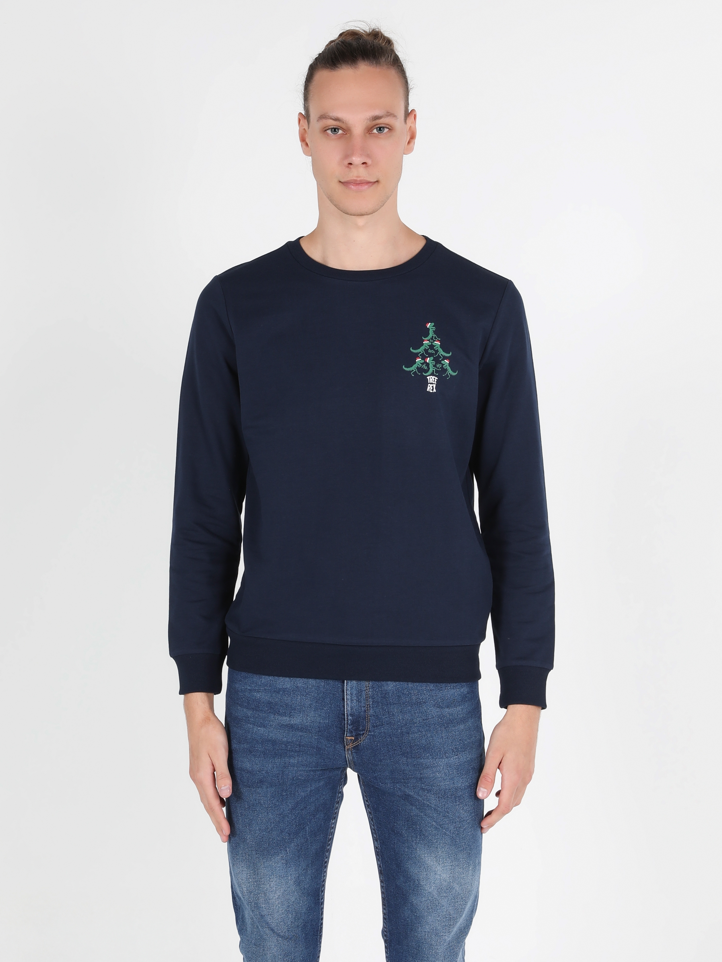 Regular Fit Erkek Lacivert Sweatshirt Cl1051987