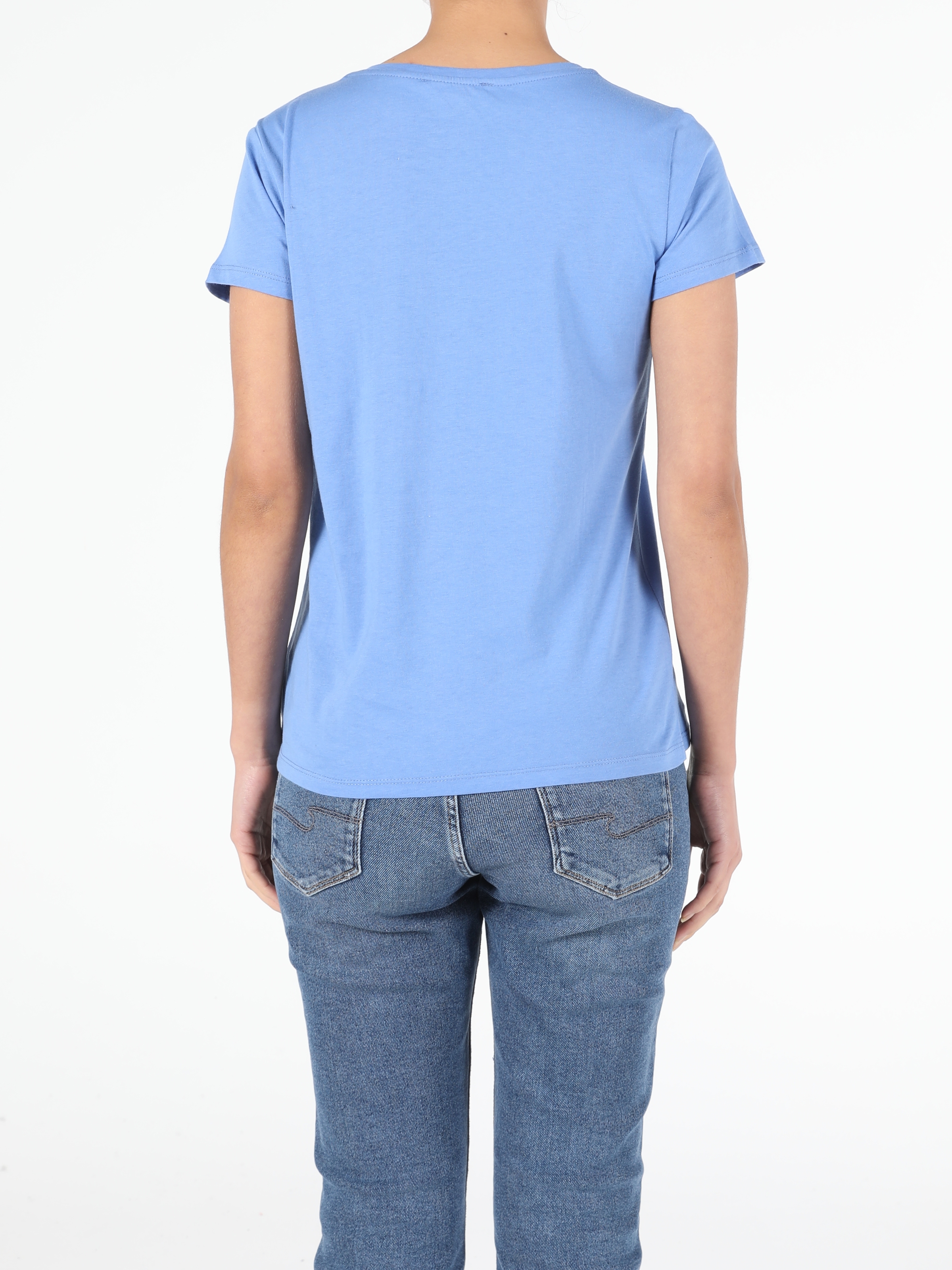 Colins Blue Woman Short Sleeve Tshirt. 2