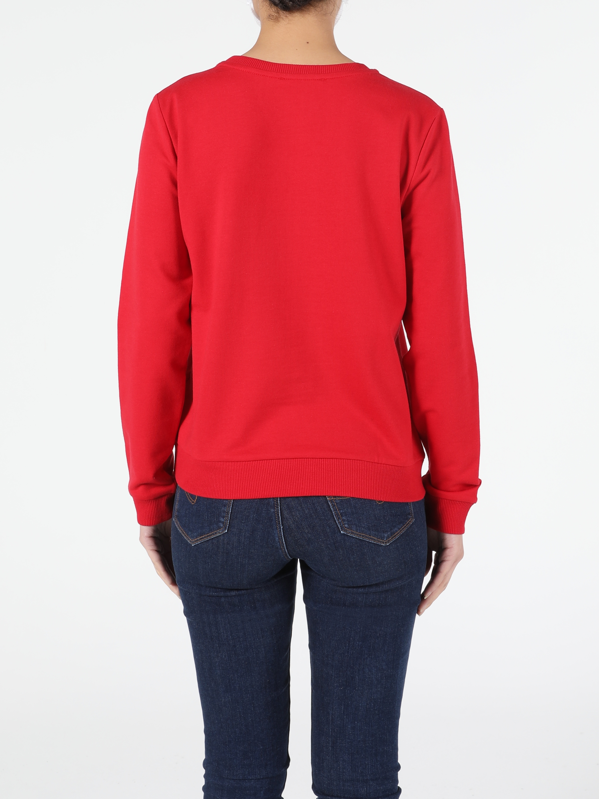 Colins Regular Fit Kadın Kırmızı Sweatshirt. 2