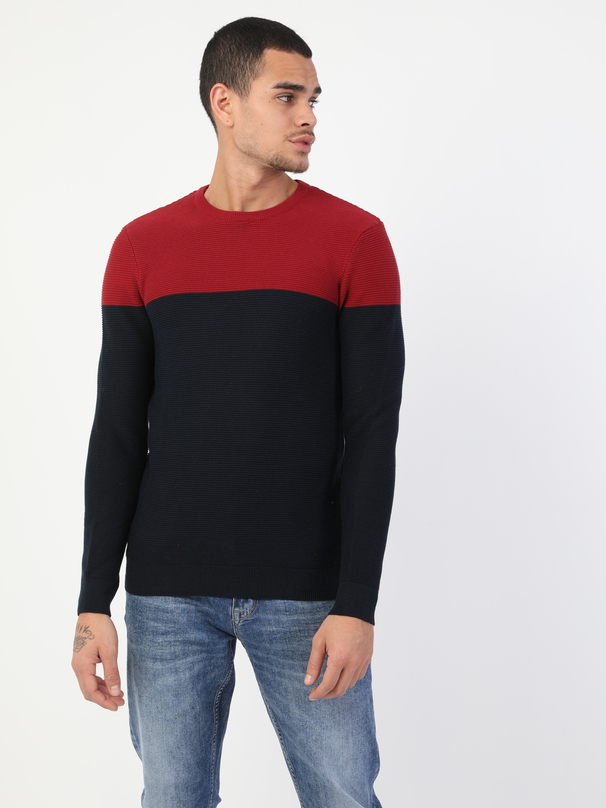 Colins Bordeaux Men Sweaters. 4