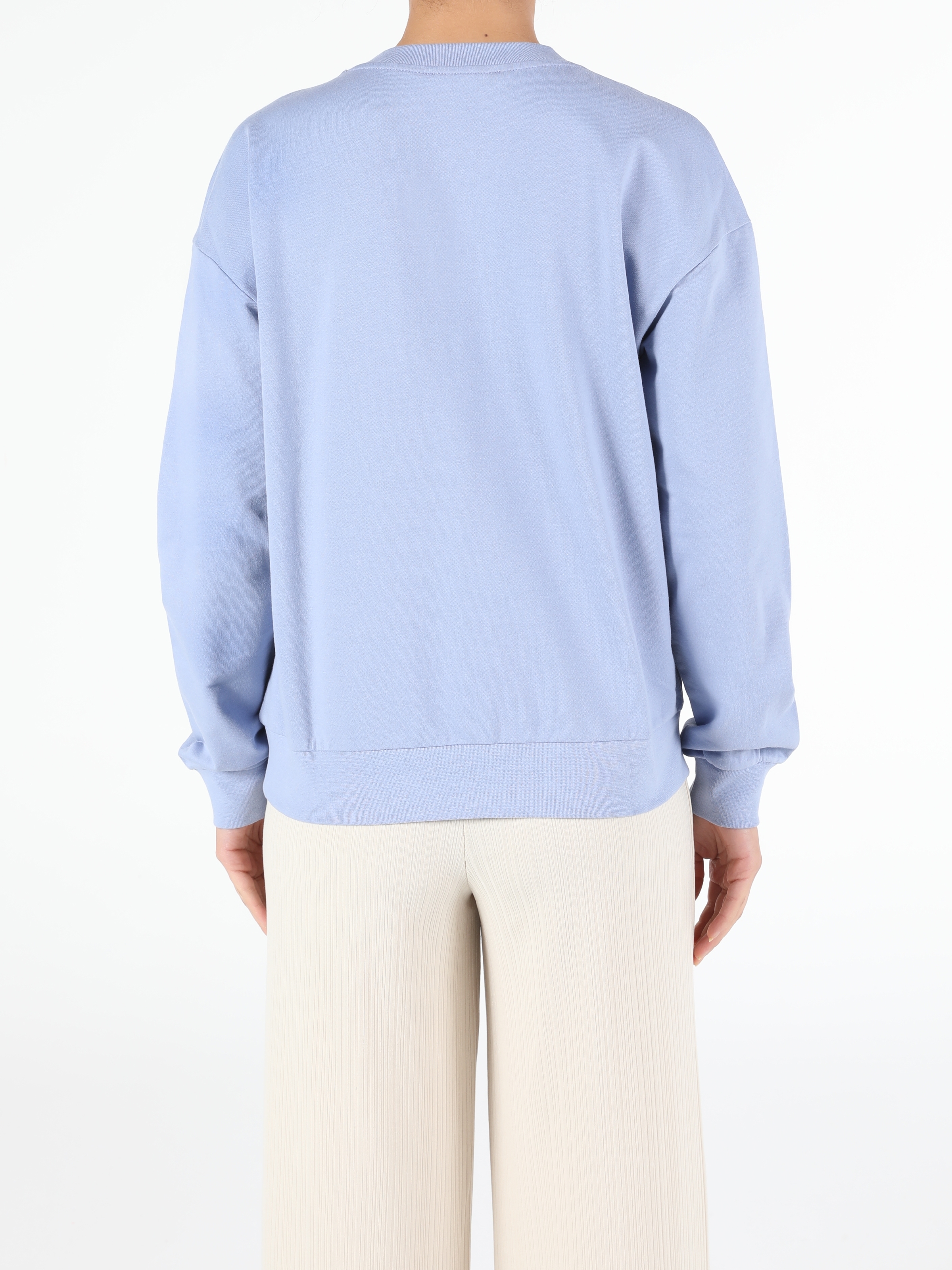 Colins Regular Fit Kadın Mavi Sweatshirt. 2