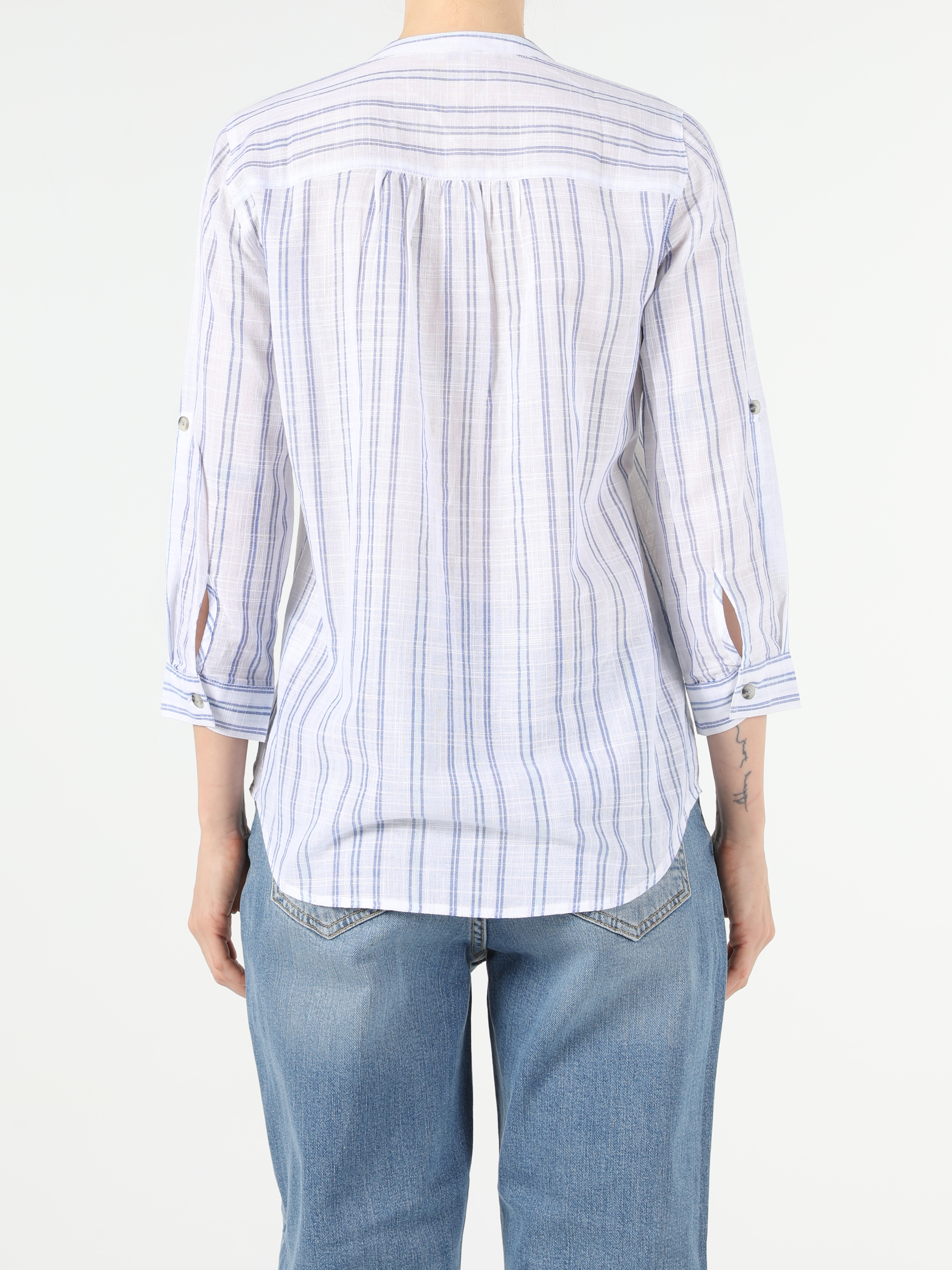 Colins Regular Fit Shirt Neck Kadın Uzun Kol Gömlek. 2