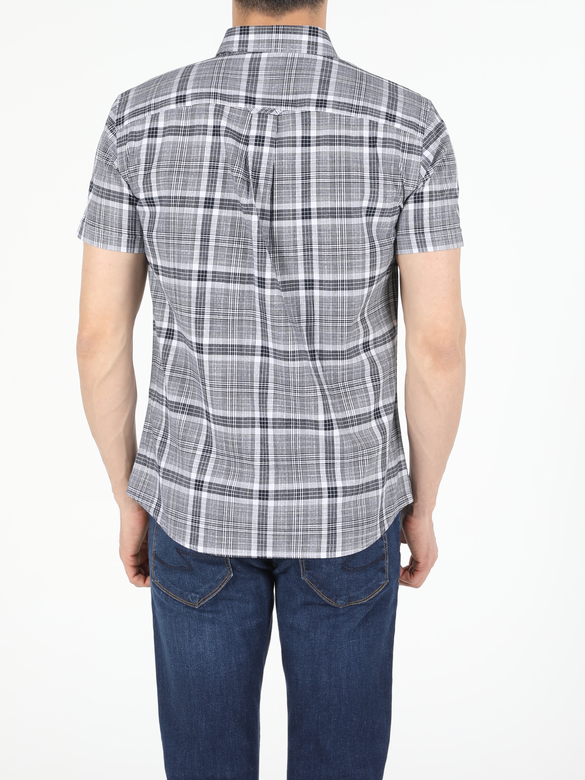Colins Slim Fit Shirt Neck Erkek Kısa Kol Gömlek. 2