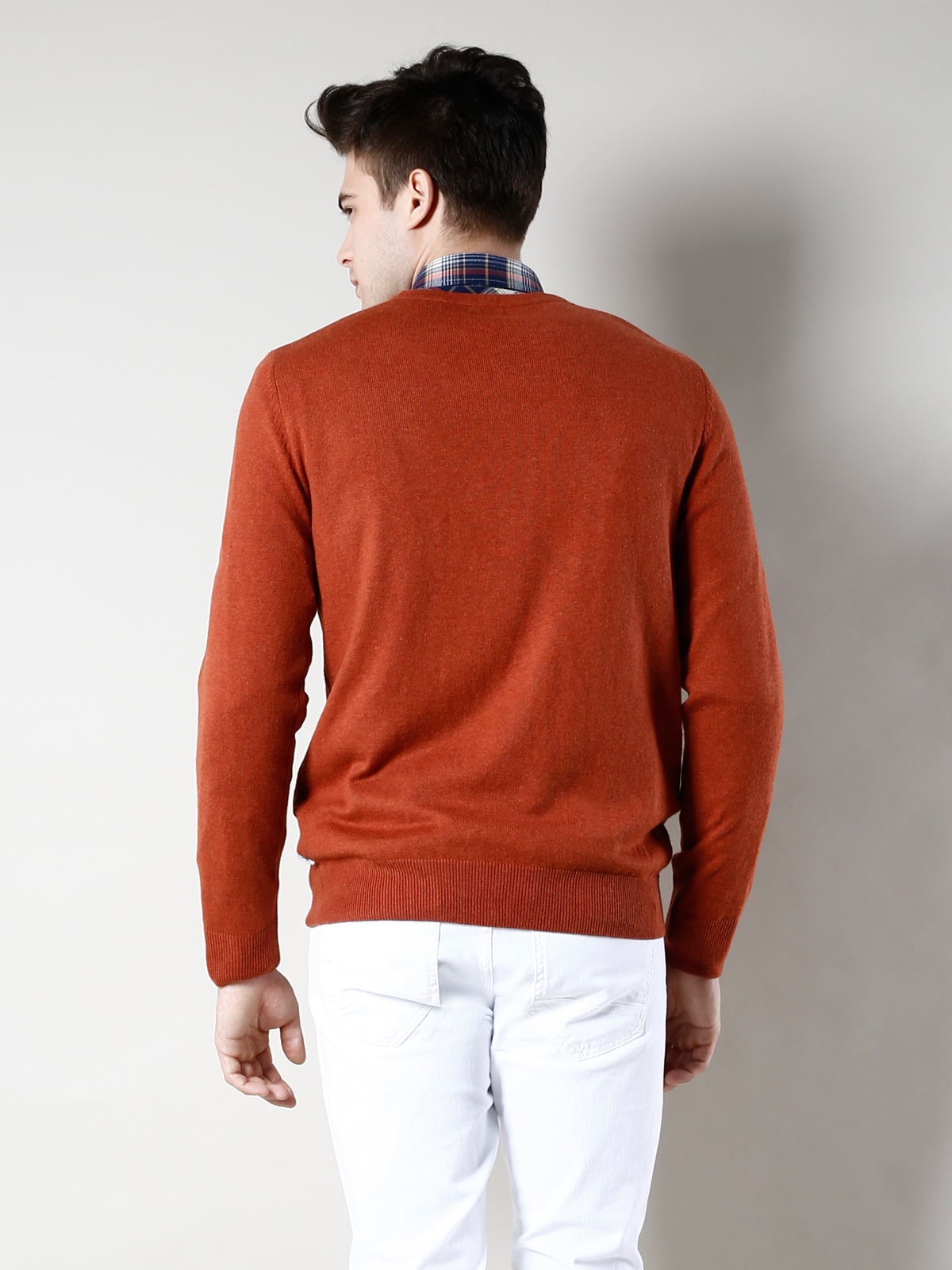 Colins Orange Men Sweaters. 2