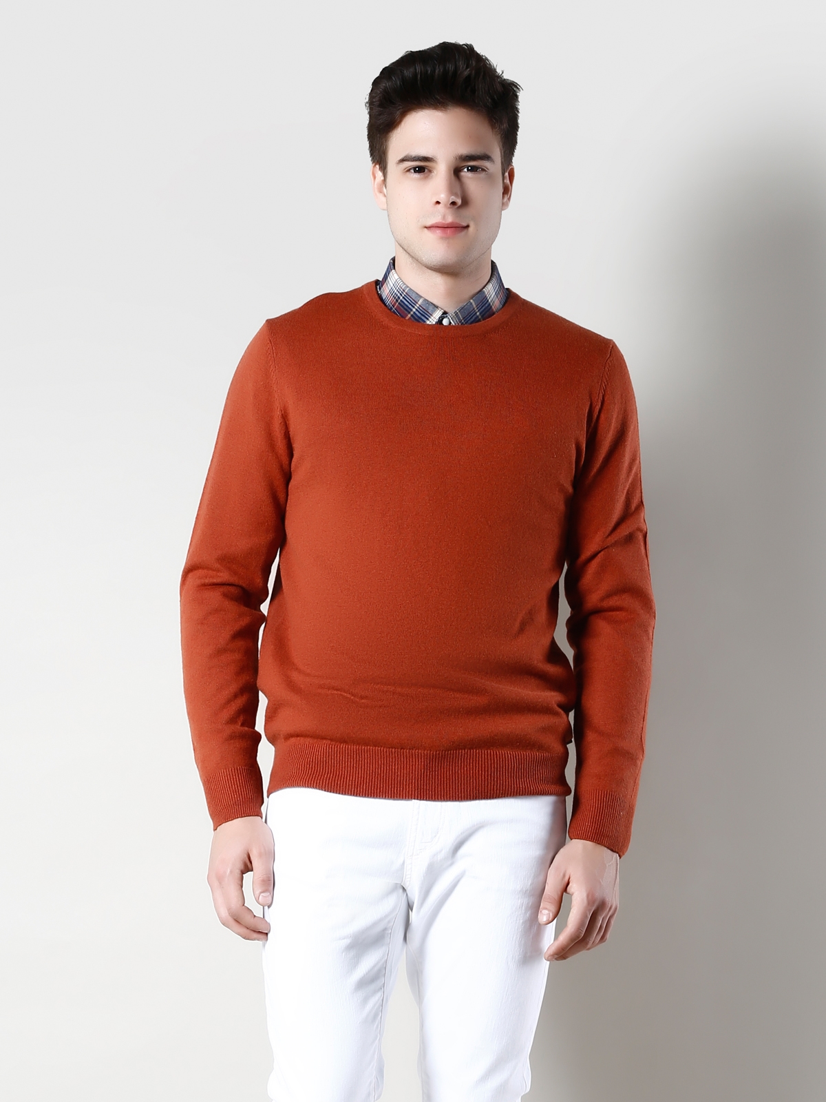 Colins Orange Men Sweaters. 4