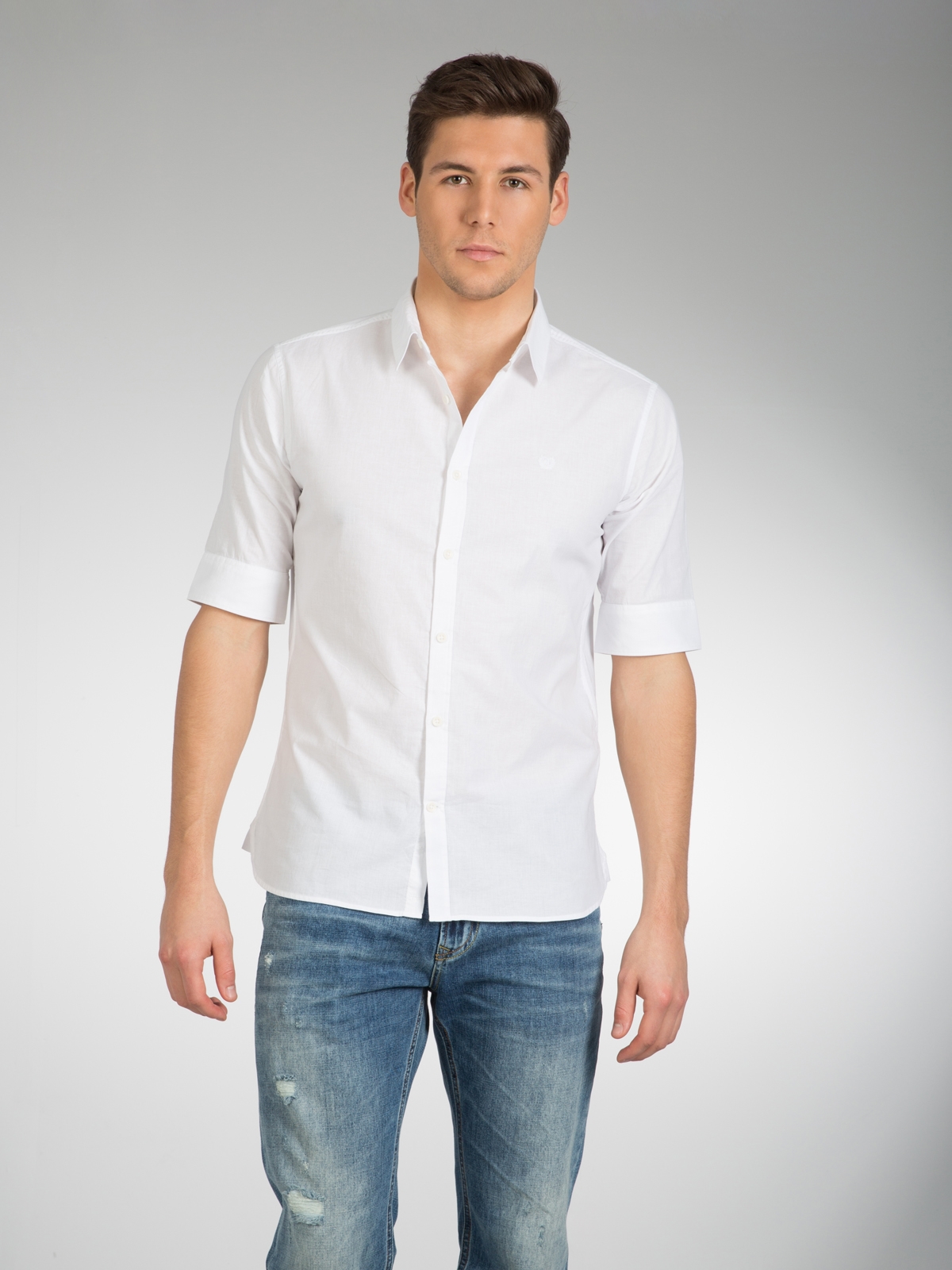 Erkek Gömlek K.kol Beyaz Moda Colin�s Online Alışveriş