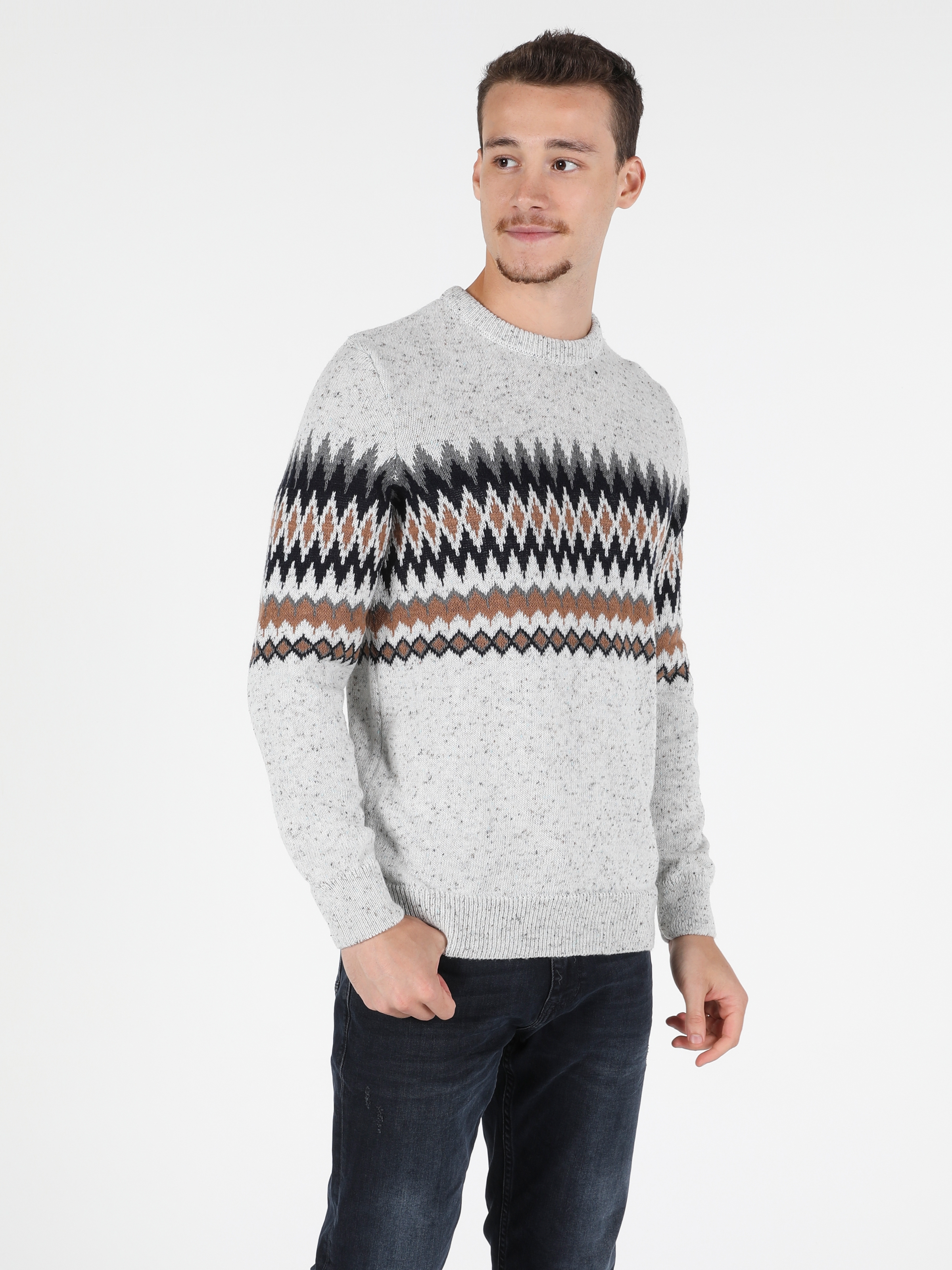 Colins Whıte Men Sweaters. 4