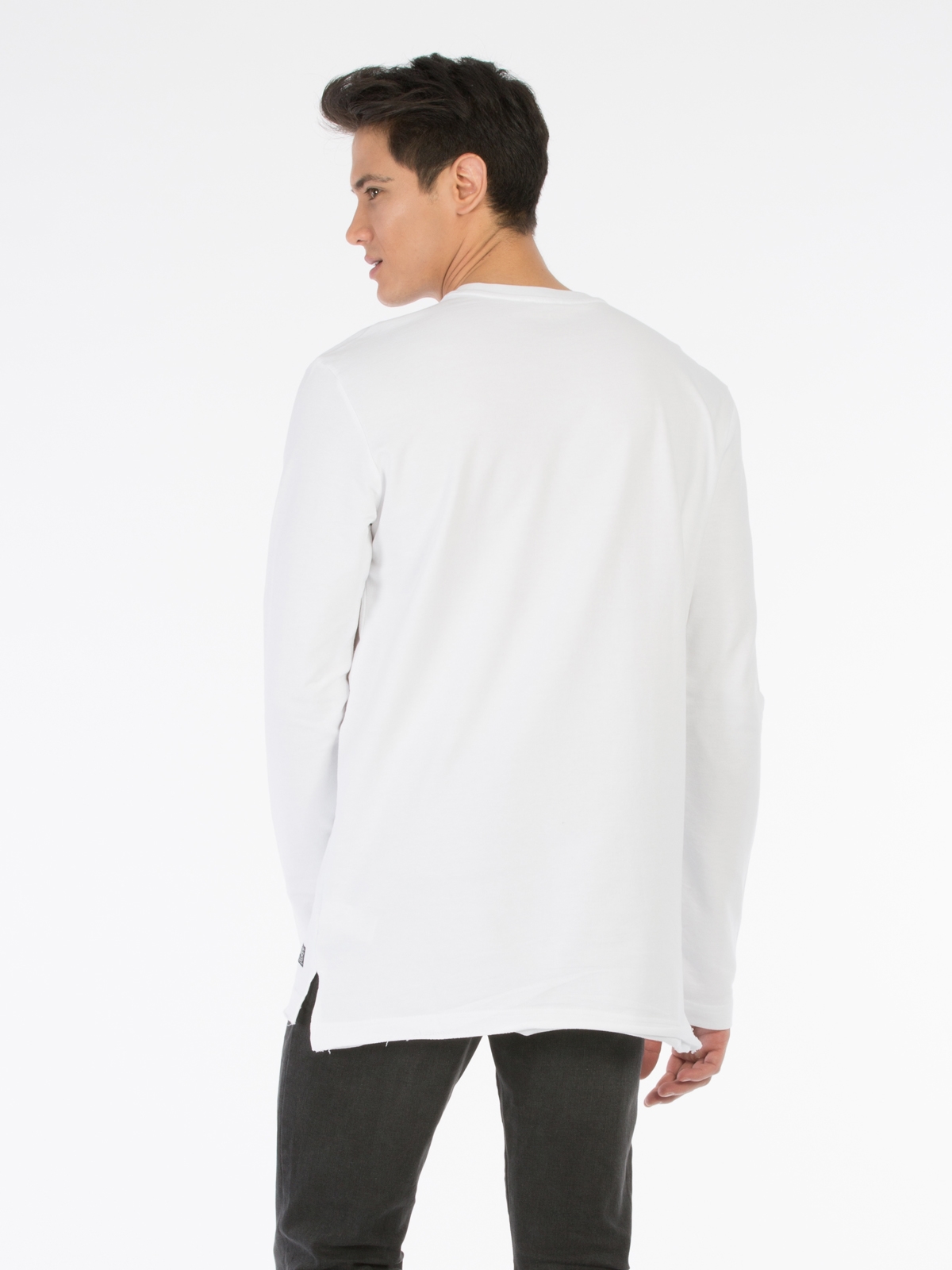 Beyaz Baskılı Uzun Kol Sweatshirt Cl1028444