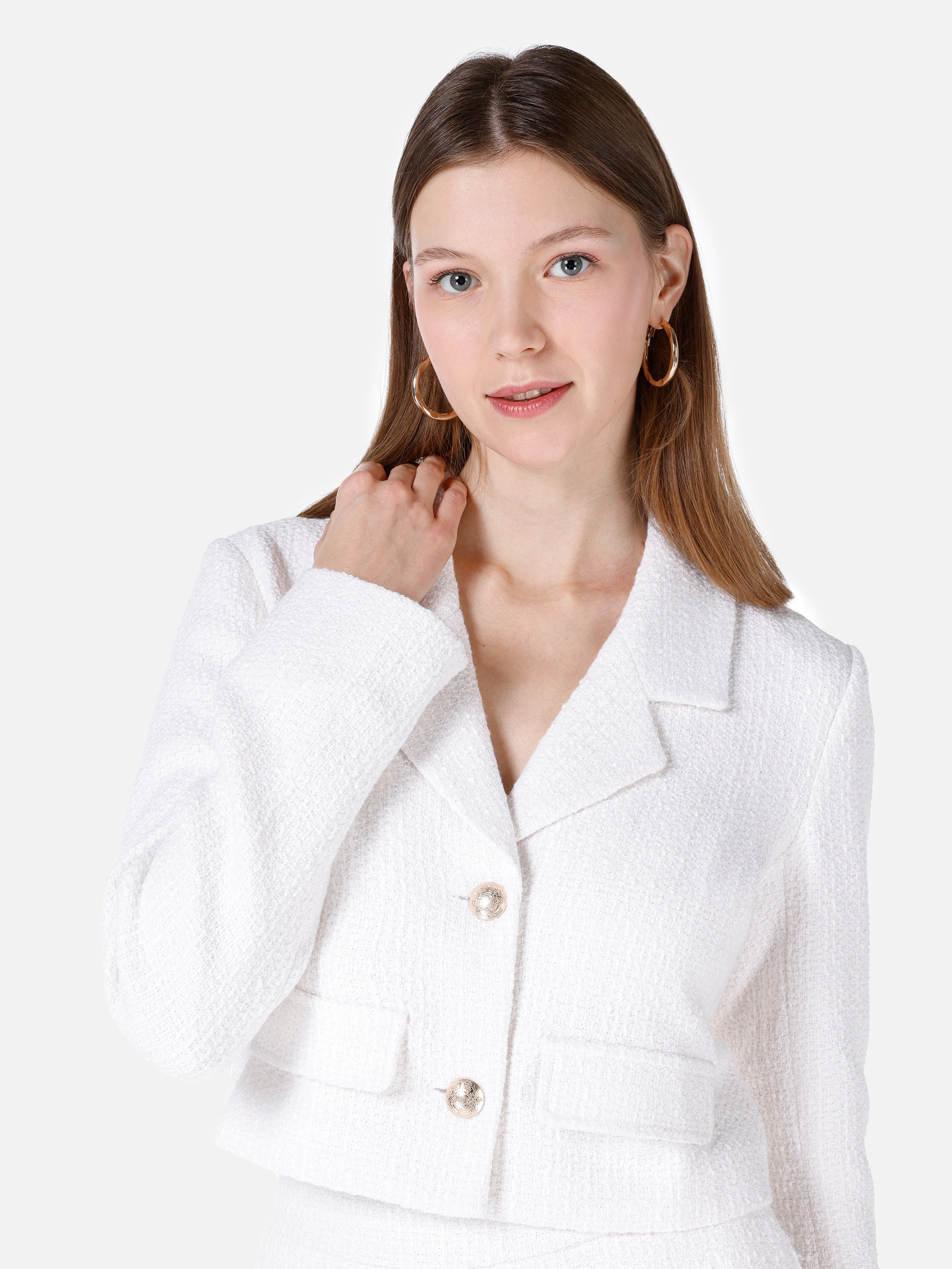 Beyaz Kadın Ceket