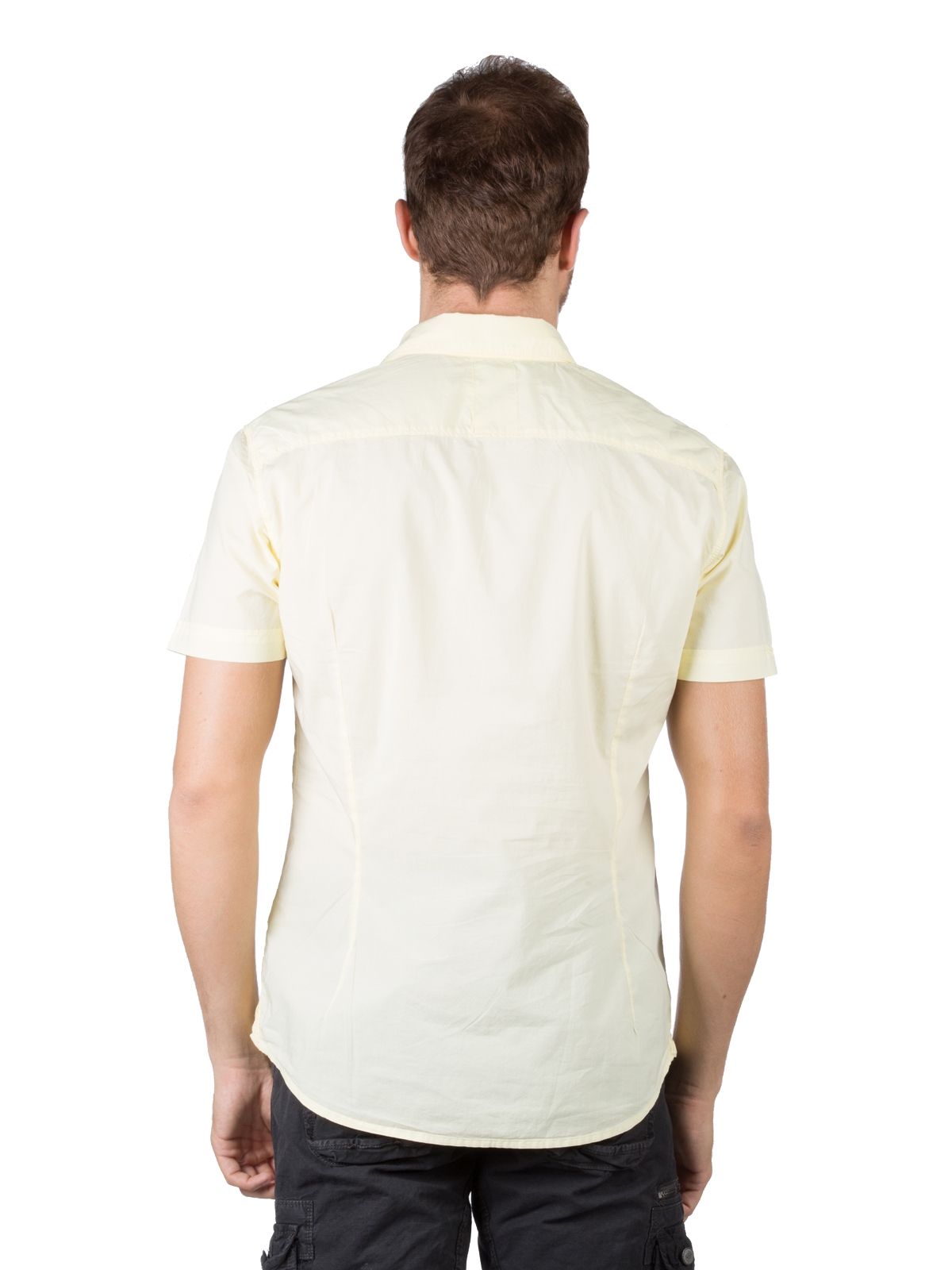 Modern Fit Standart Kol V Yaka Erkek Gömlek Kısa Kol Cltwnmshg0305900
