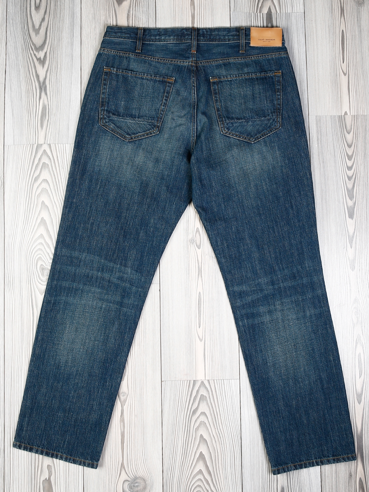 090 Tom Normal Kesim Orta Bel Düz Paça Koyu Mavi Jean Pantolon