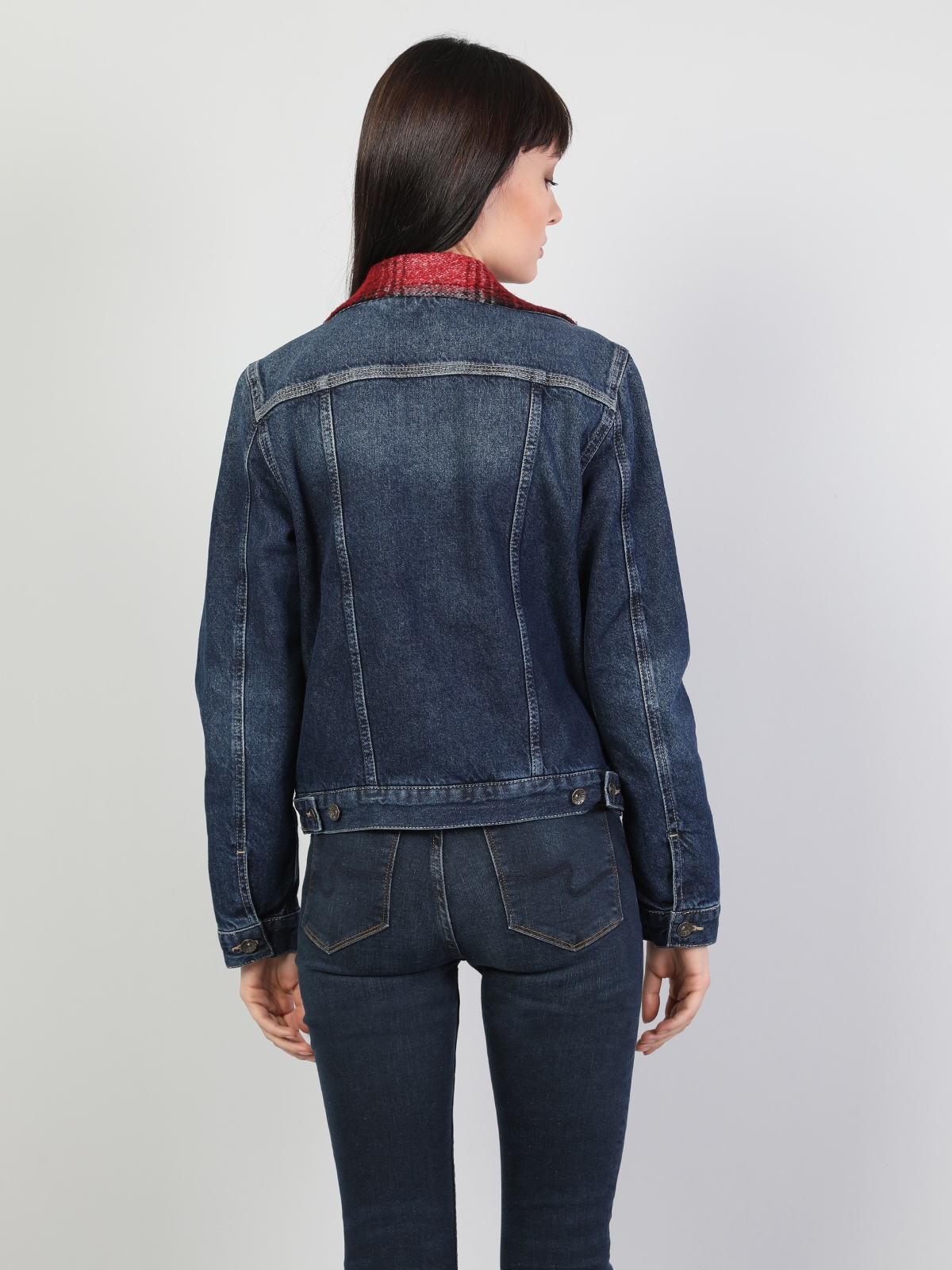    Regular Fit Mavi Kadın Jean Ceket