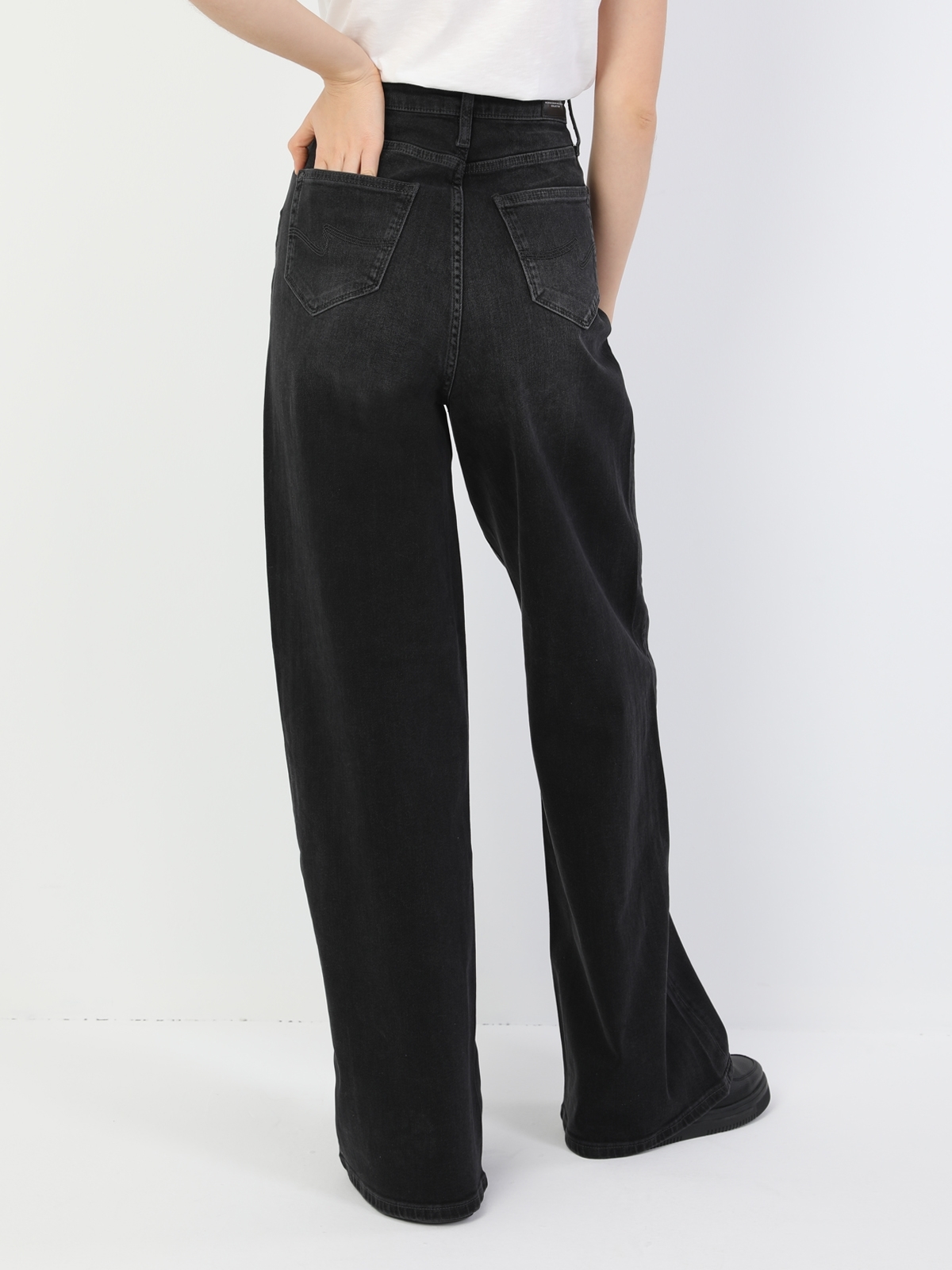 790 Rosa Yüksek Bel Super Flare Regular Fit Siyah Kadın Jean Pantolon