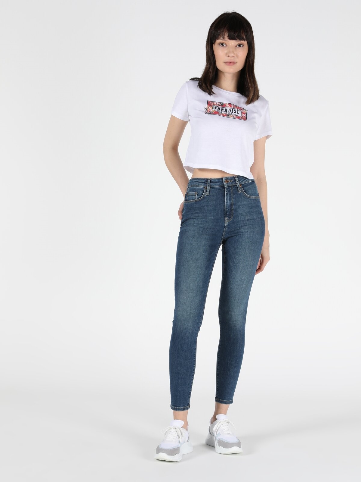 Colins 760 Dıana Yüksek Bel Dar Paça Super Slim Fit Jean Kadın Jean Pantolon. 3