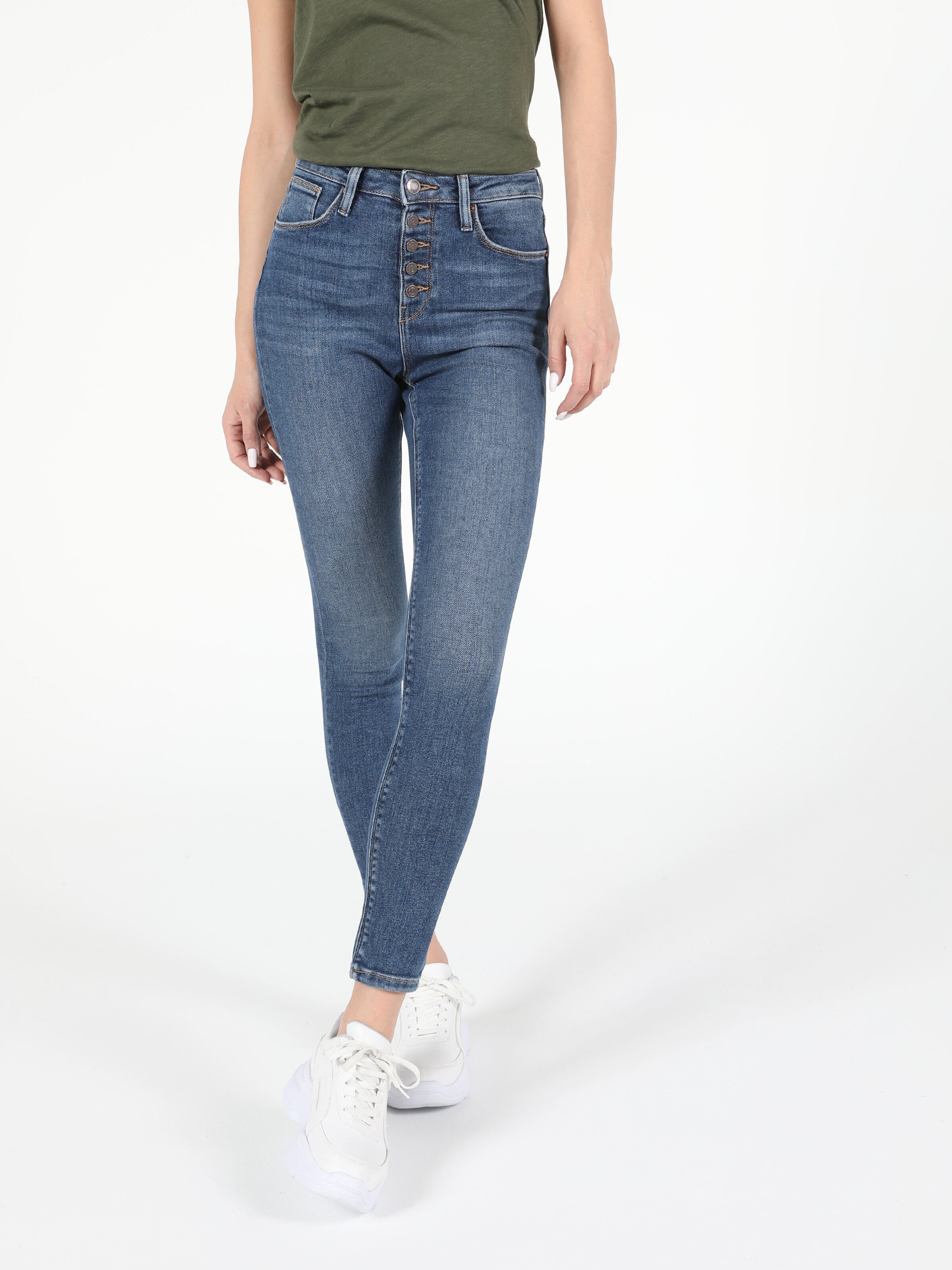 760 Dıana Yüksek Bel Dar Paça Super Slim Fit Jean Kadın Jean Pantolon Cl1052829