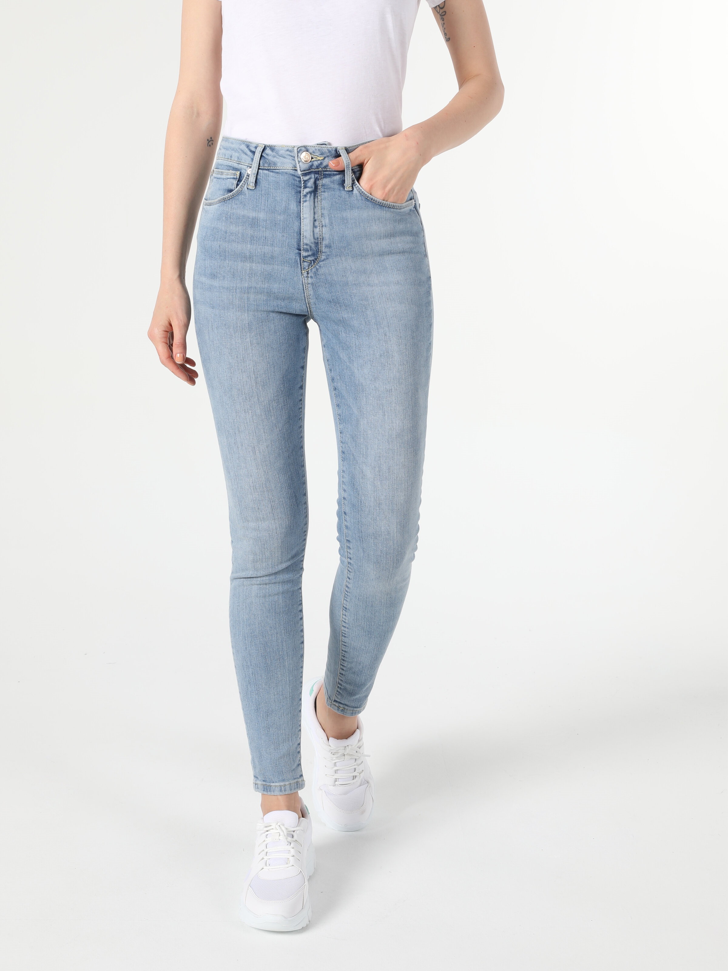 Colins 760 Dıana Yüksek Bel Dar Paça Super Slim Fit Jean Kadın Jean Pantolon. 3
